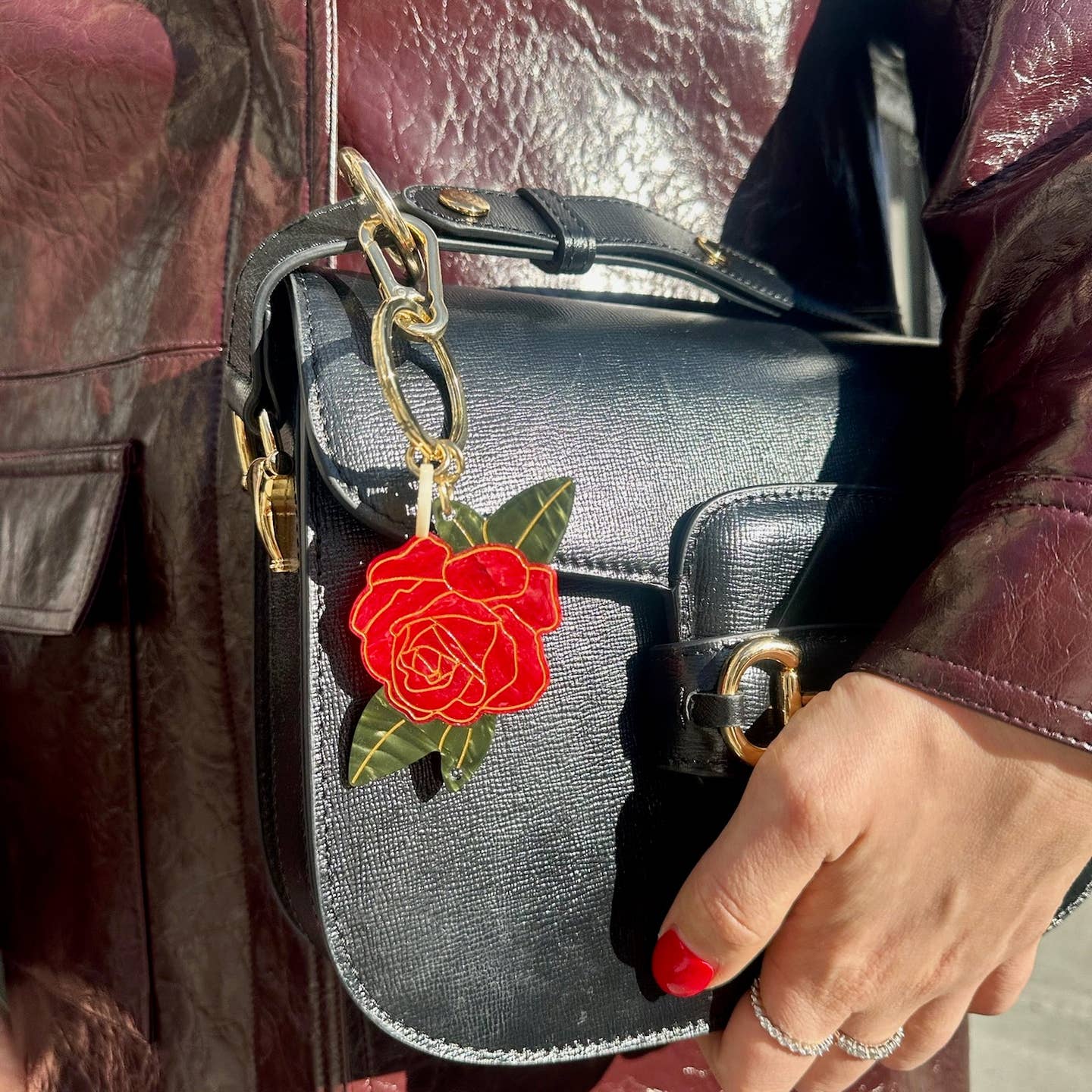Rose Bag Charm + Keychain