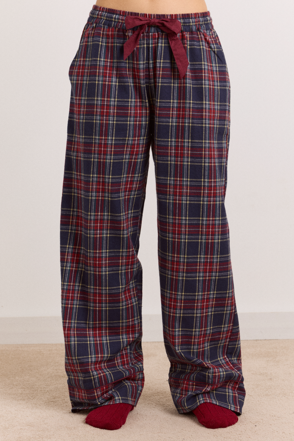 Antonella Flannel Pyjama Set in Tawny Check - view 5