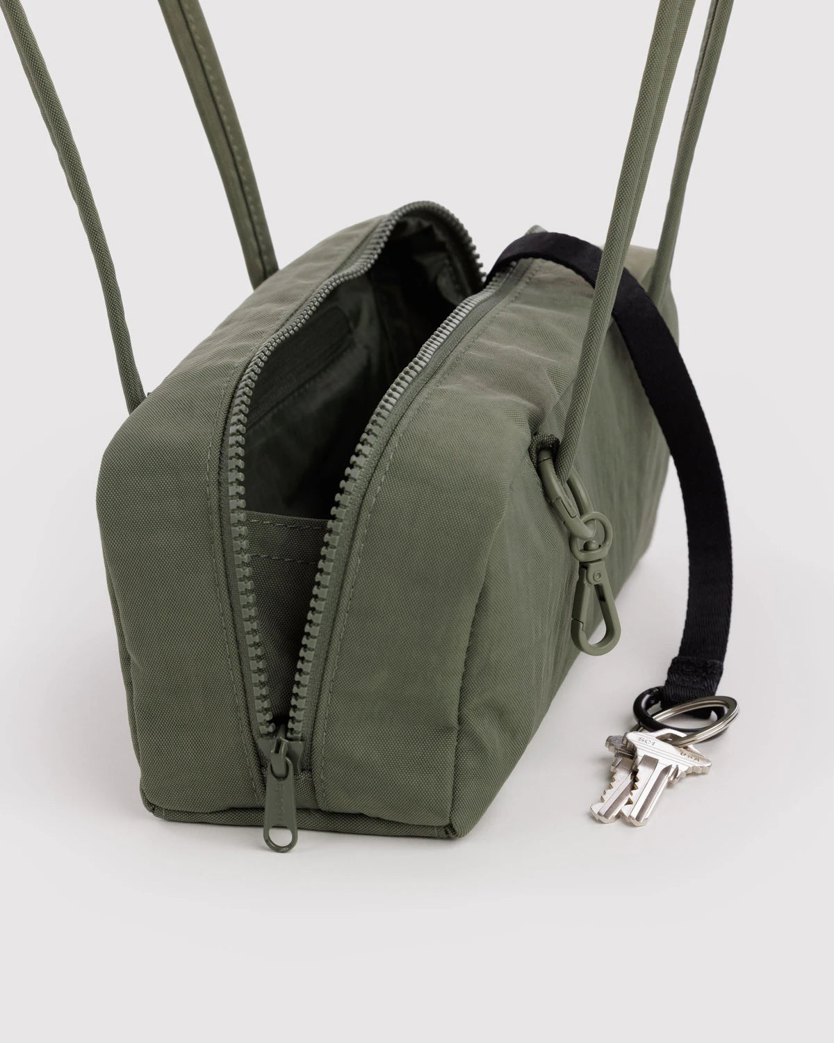 Small Nylon Bowler Bag in Caper — view 4