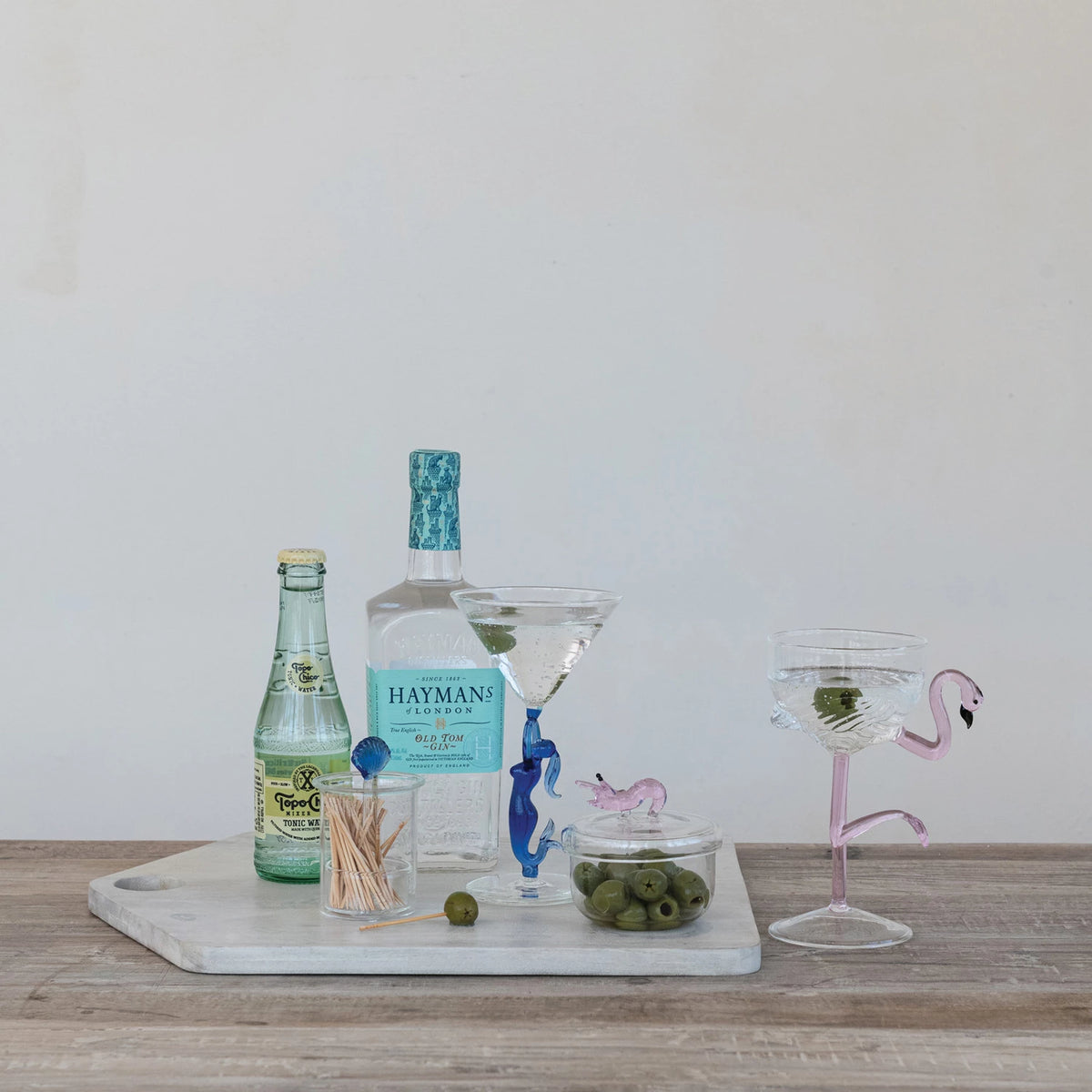Glass Toothpick Holder with Hand-Blown Shell — view 3