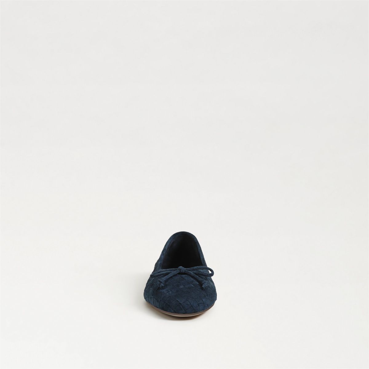 Ruthie Woven Ballet Flat in Oasis Navy by Sam Edelman — front, bow at the toe