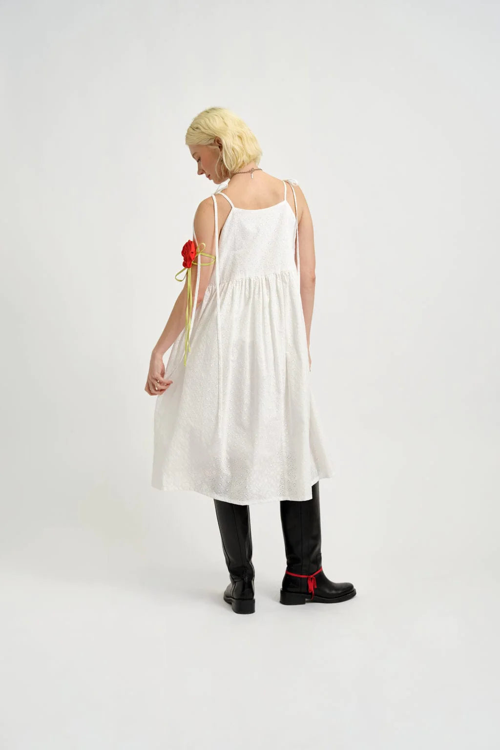 Amelie Dress in White Eyelet