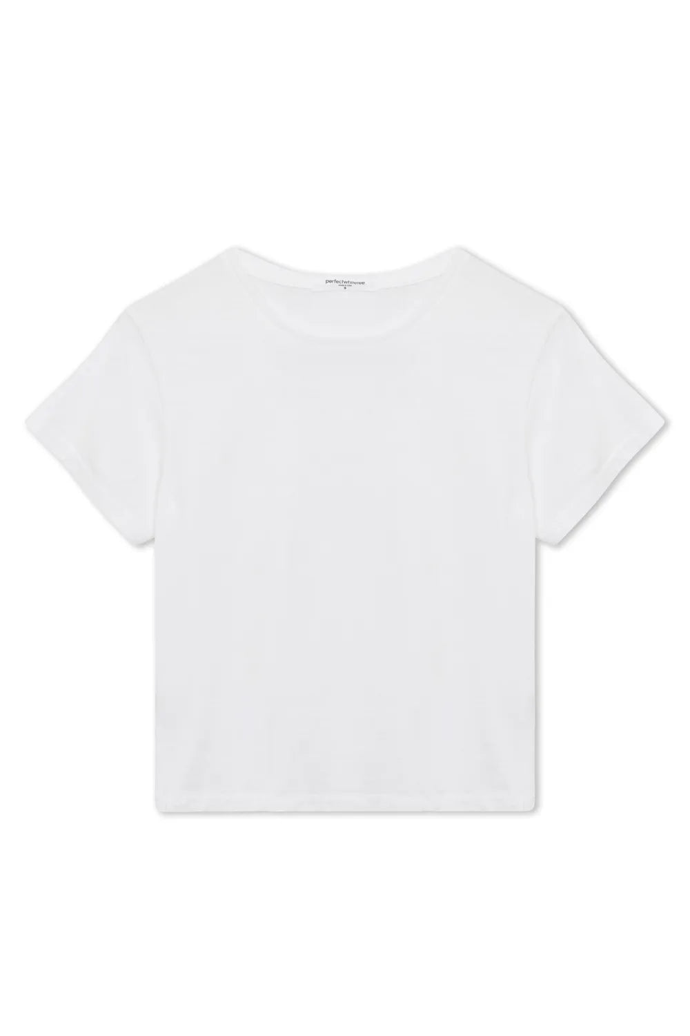 Lisa Recycled Cotton Fitted Tee in White view 4