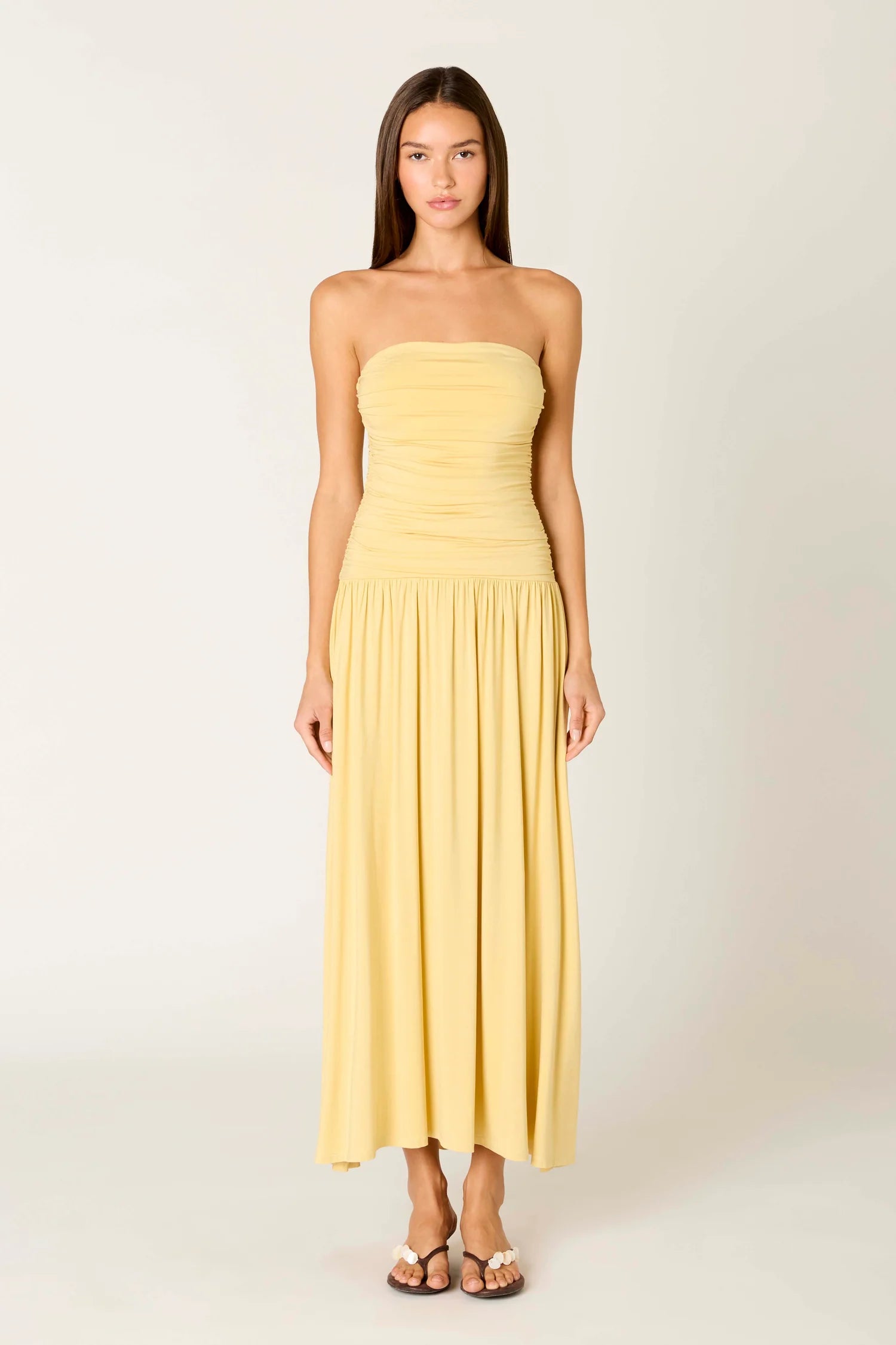 Viscose Santal Dress in Maize