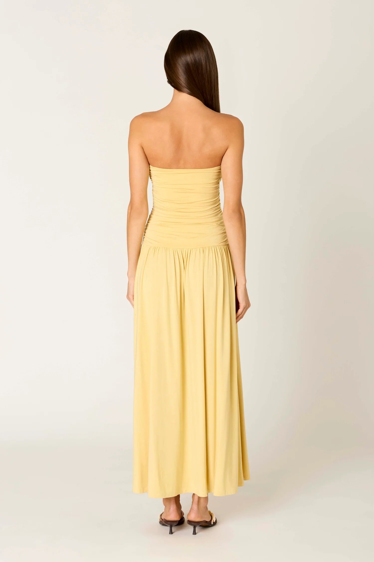 Viscose Santal Dress in Maize — view 3