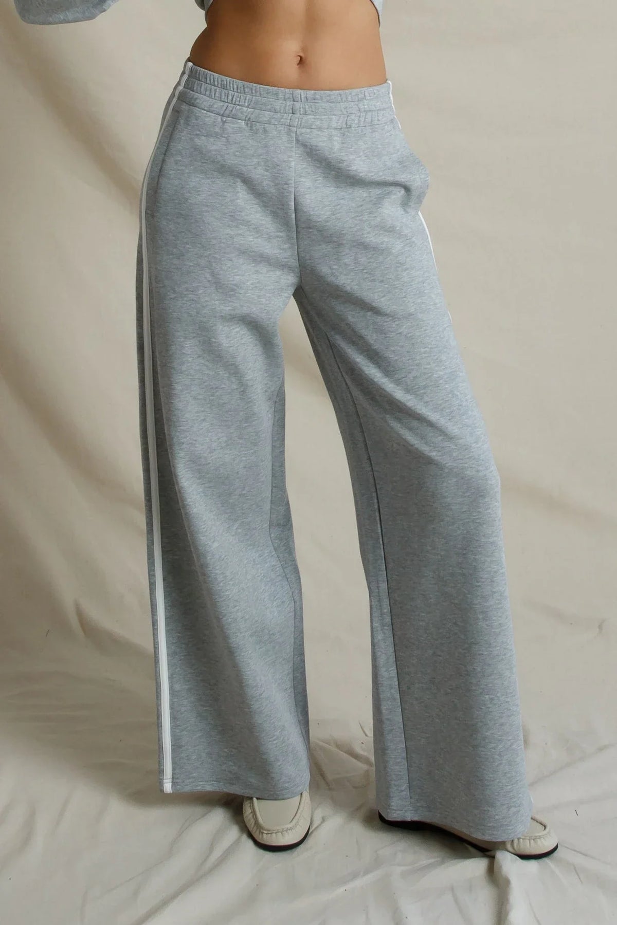 Mikos Pureform Wide Leg Pant in Heather Grey - view 2