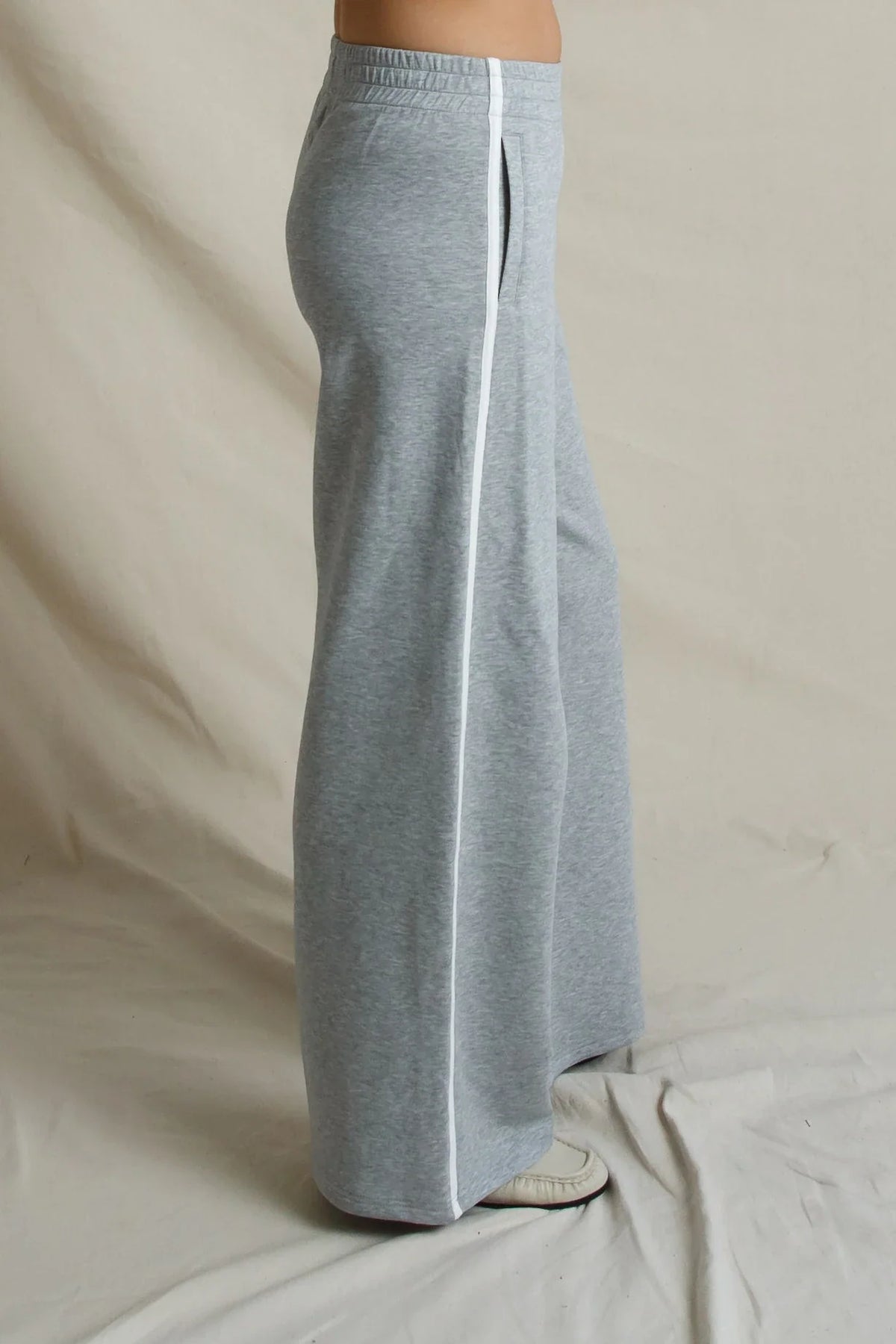 Mikos Pureform Wide Leg Pant in Heather Grey - view 3