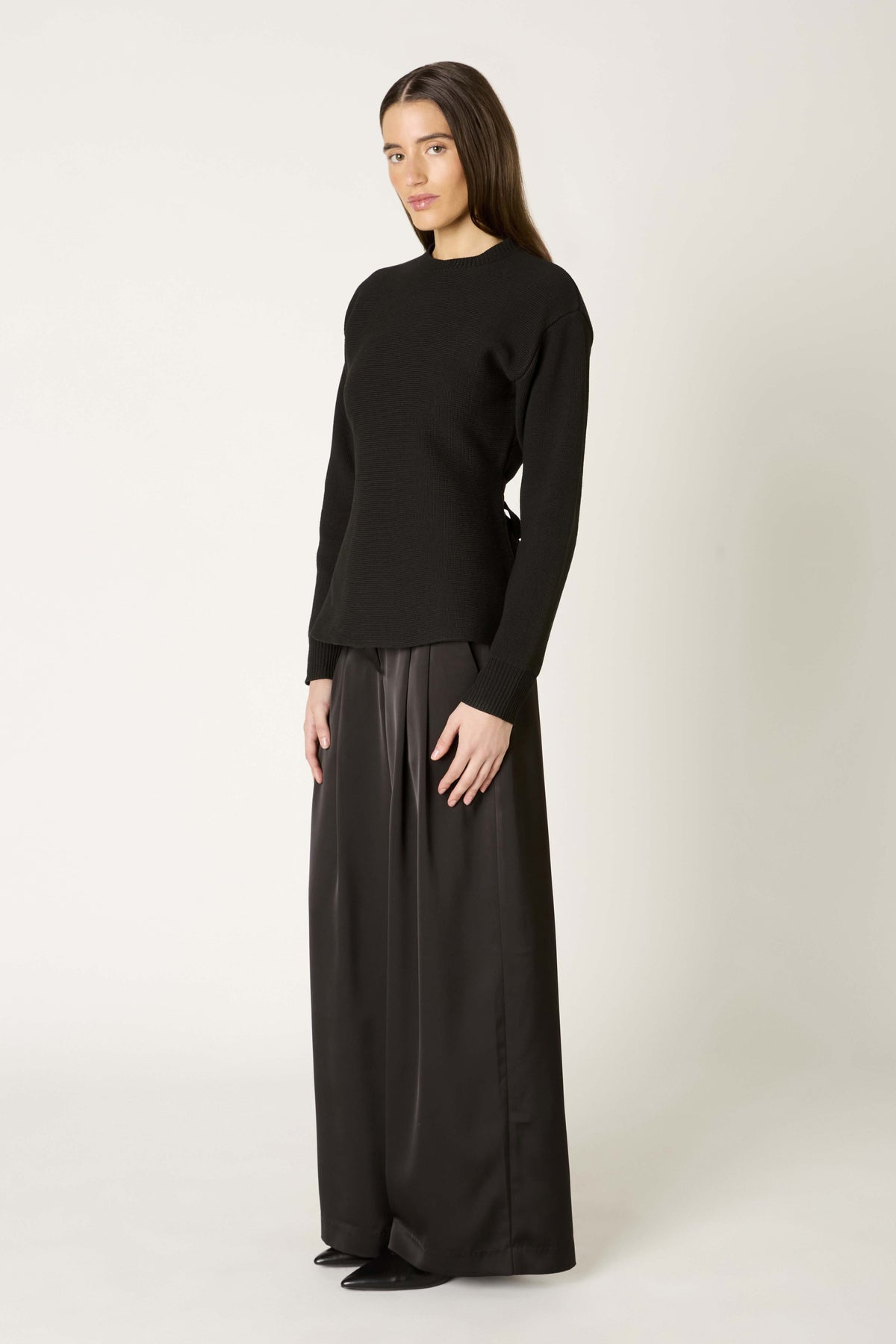 Emilia Sweater in Black — side