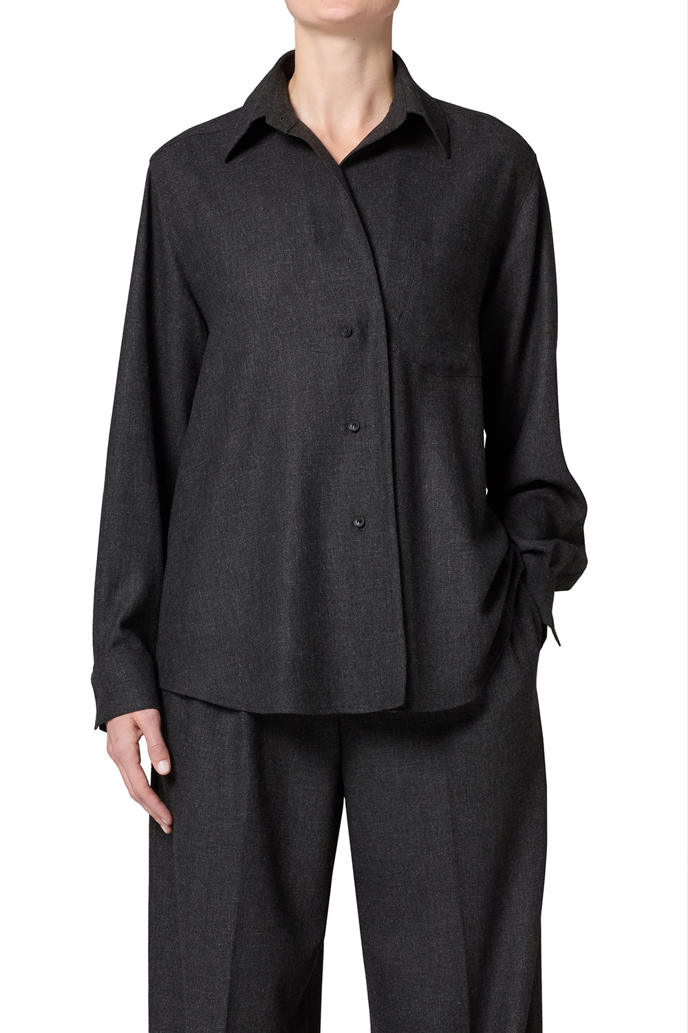 Aris Shirt in Charcoal Heather - view 3