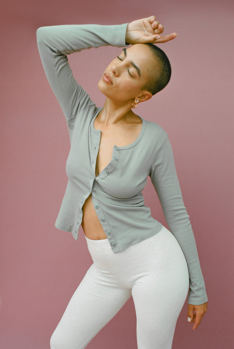 Sophie Cardigan in Neutral Grey — view 5