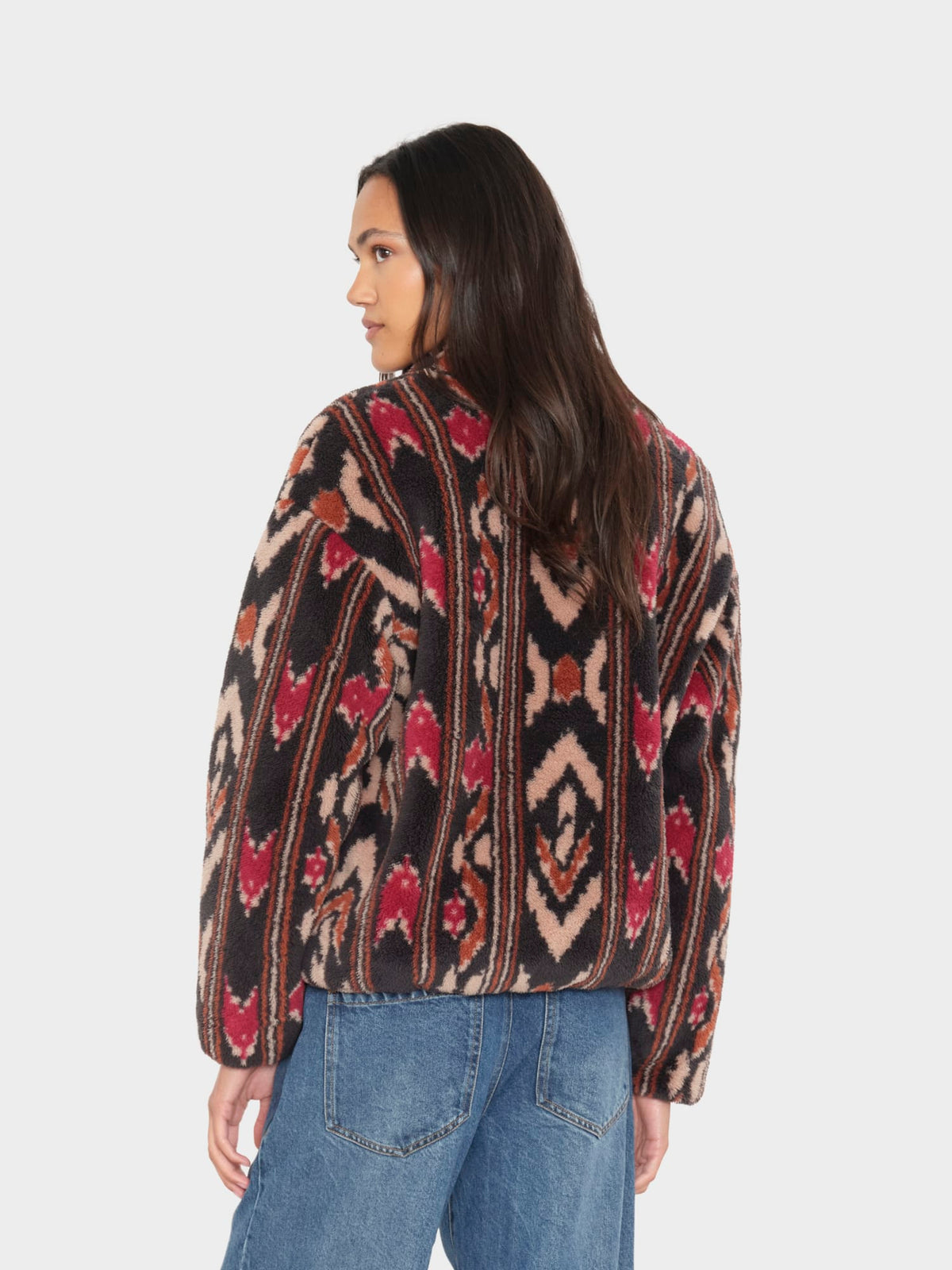 Ridge Pullover in Black Ikat — view 3