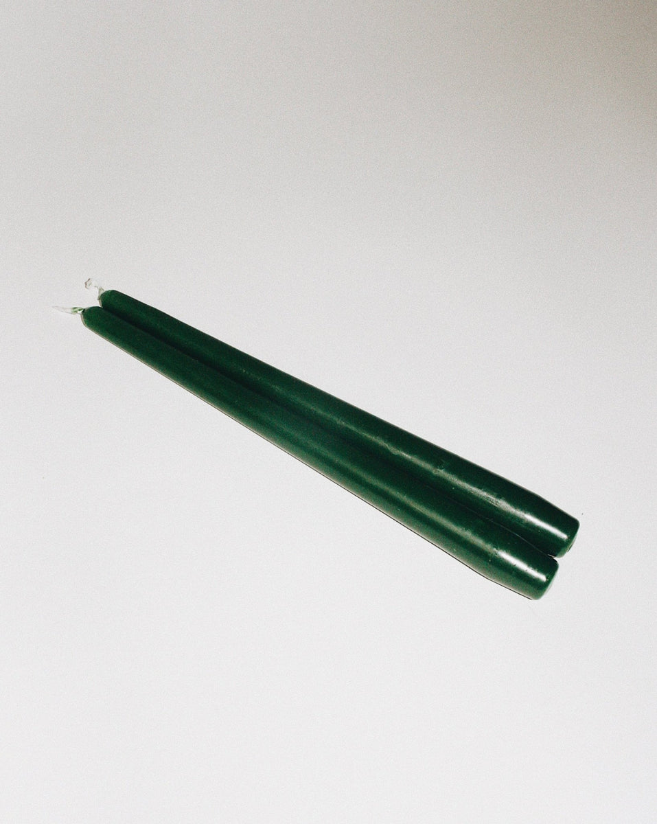 10'' Hunter Green Taper Candle Dear Neighbor