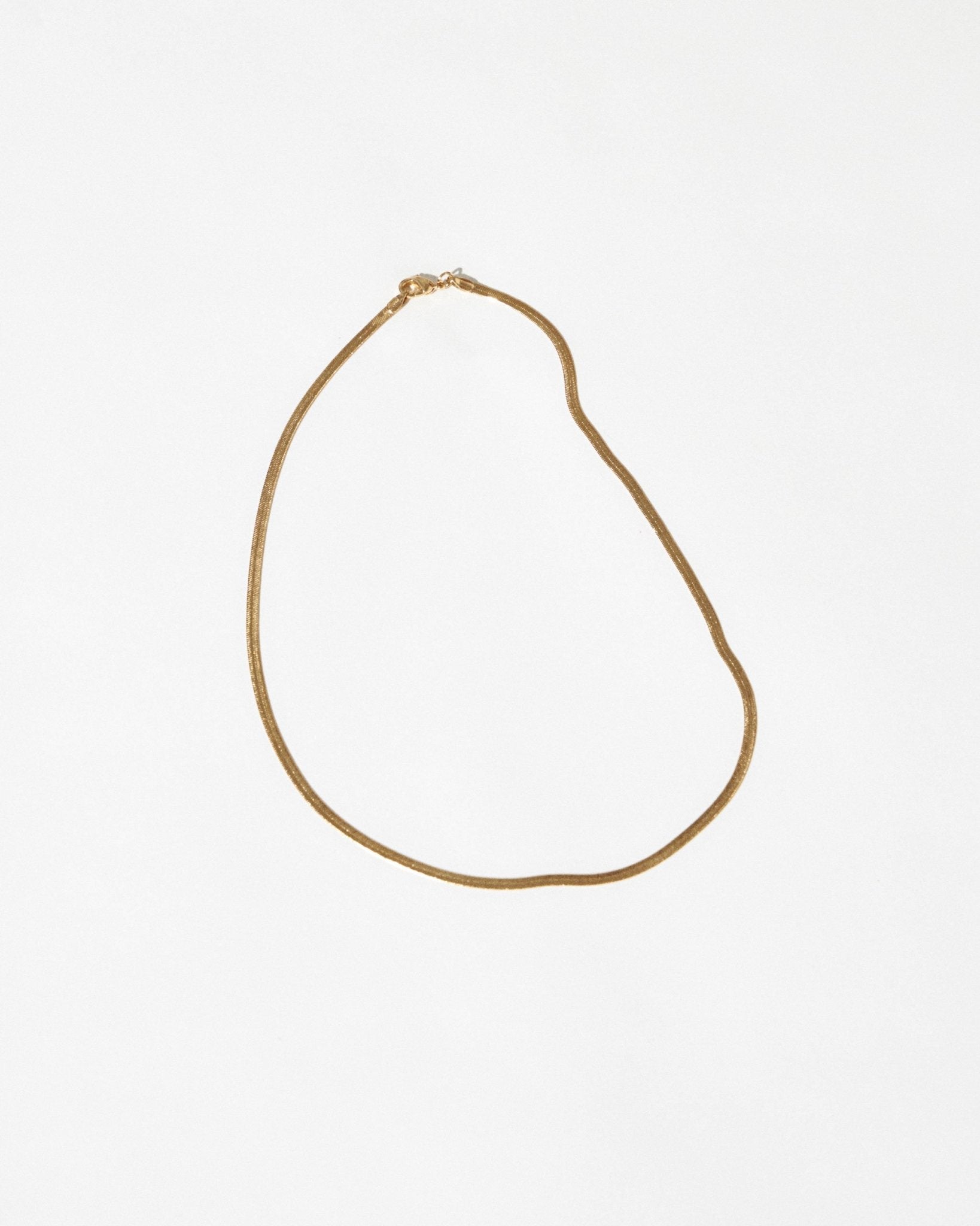 DEAR NEIGHBOR Thin Gold Herringbone Chain - Dear Neighbor