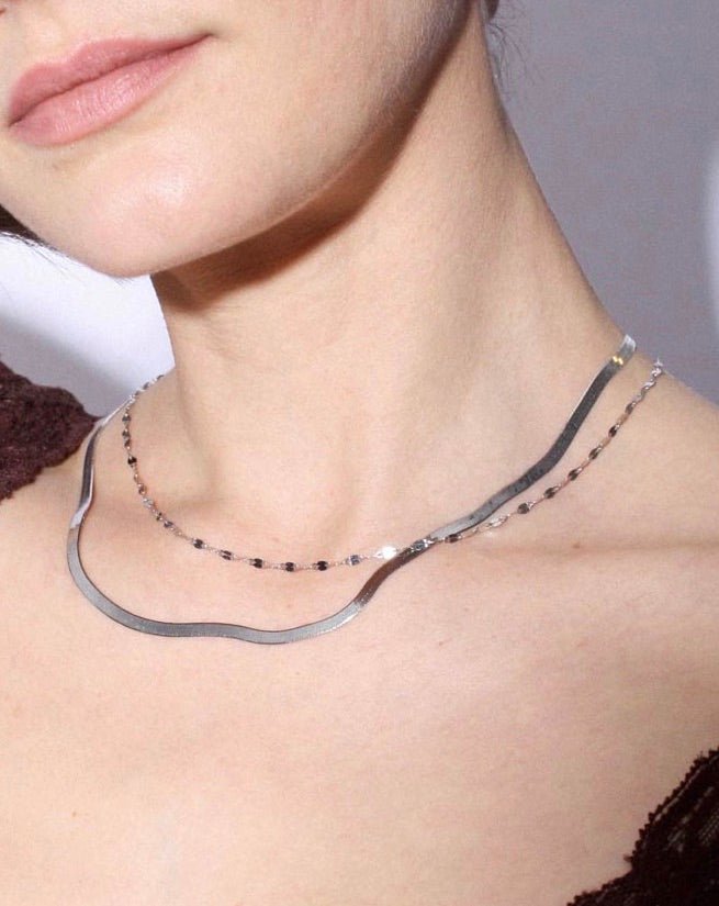 DEAR NEIGHBOR Thin Herringbone Chain - Dear Neighbor