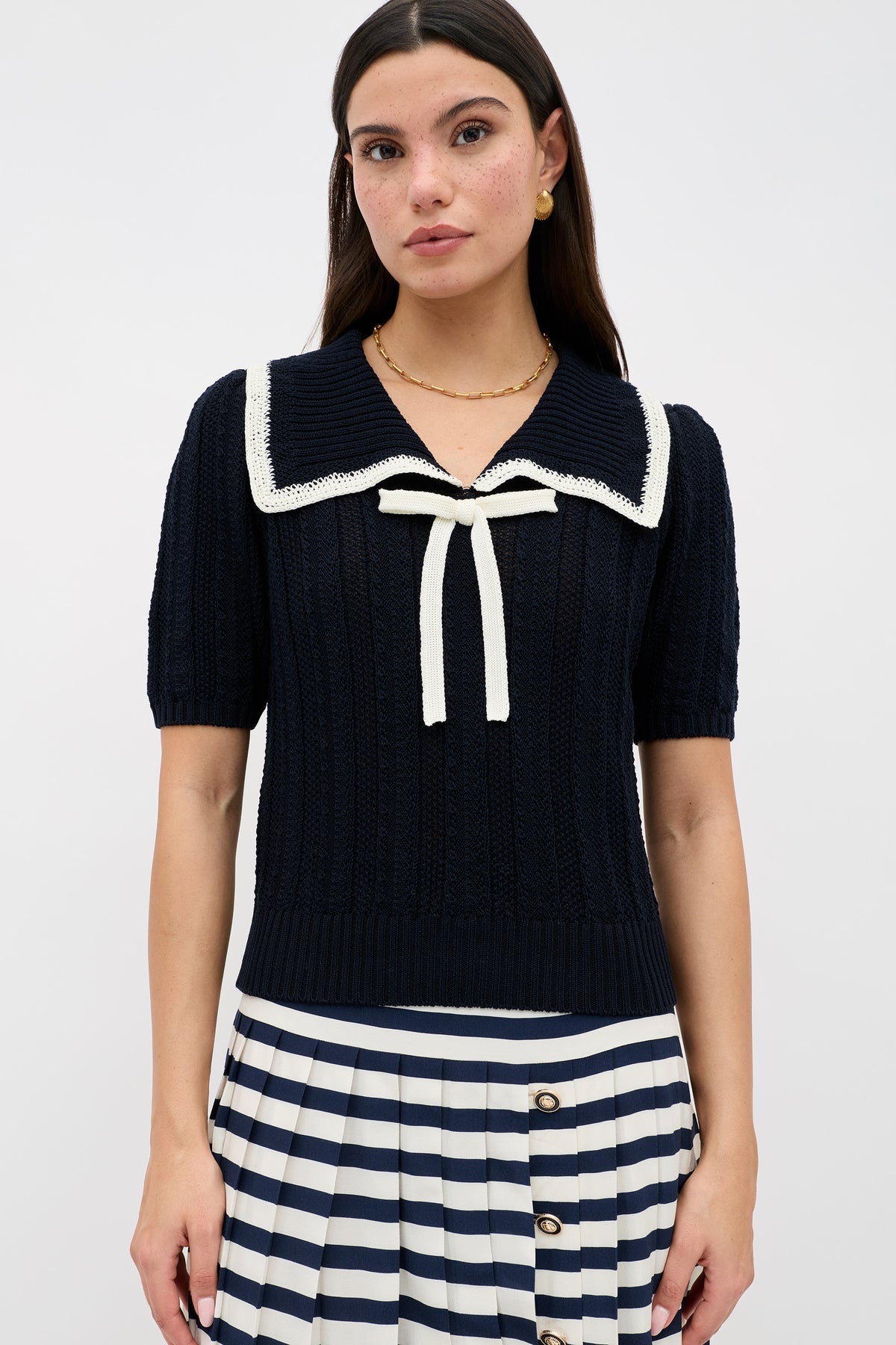Pippa Top in Deep Navy — view 2