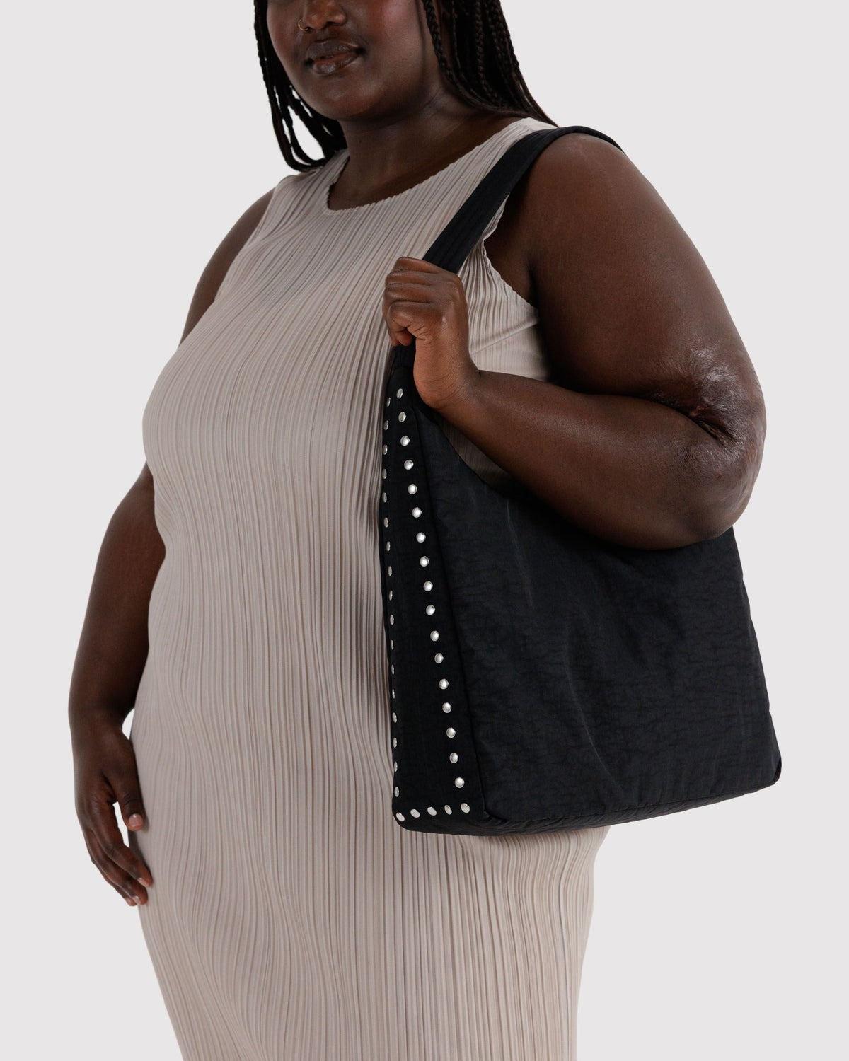 Nylon Shoulder Bag in Studs — view 2