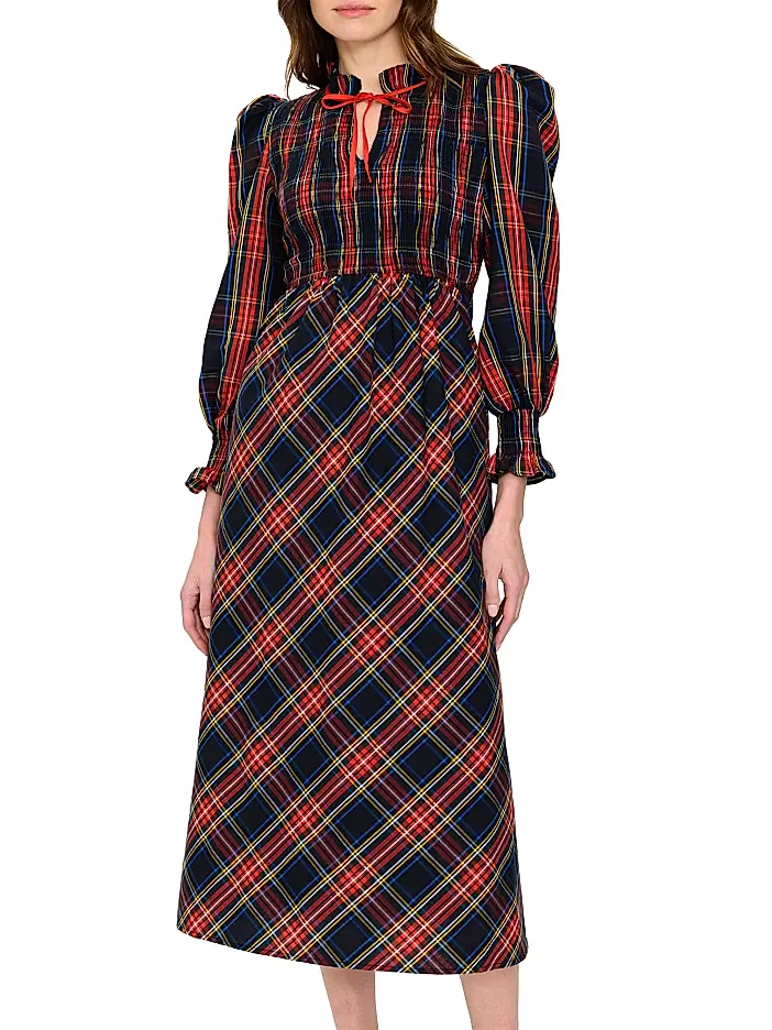 Izzy Dress in Midnight Tartan
