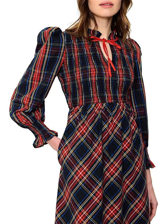 Izzy Dress in Midnight Tartan — view 4