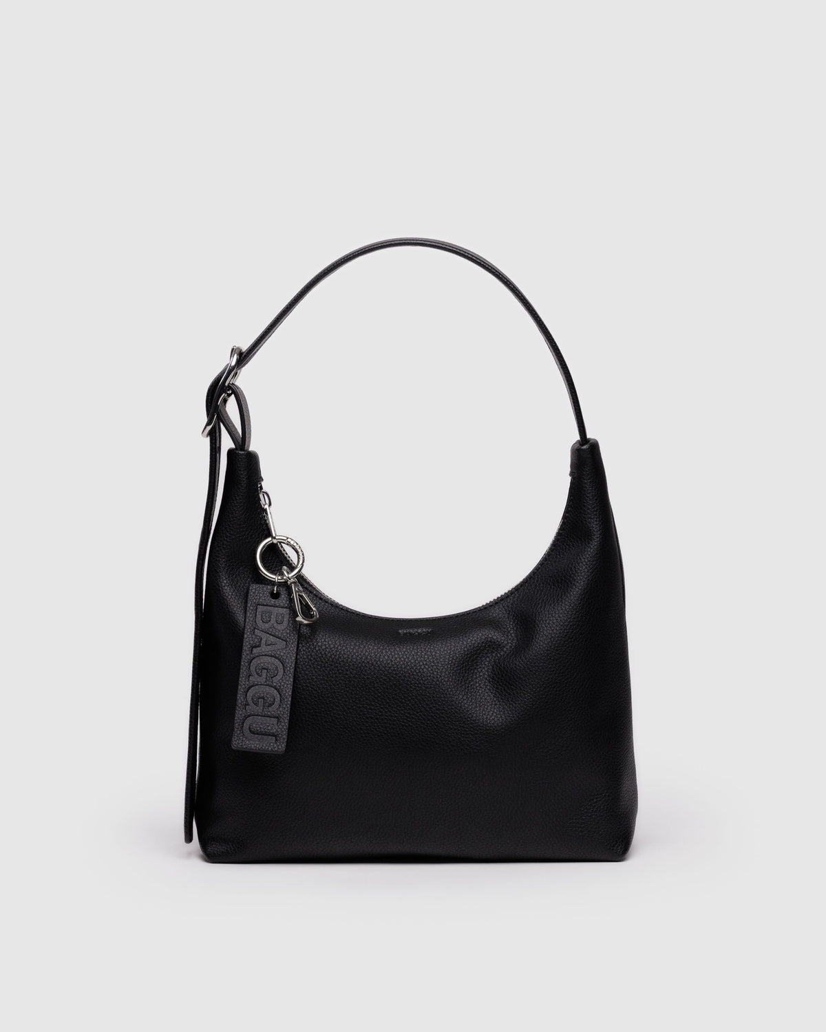 Mini Recycled Leather Shoulder Bag in Black — view 1