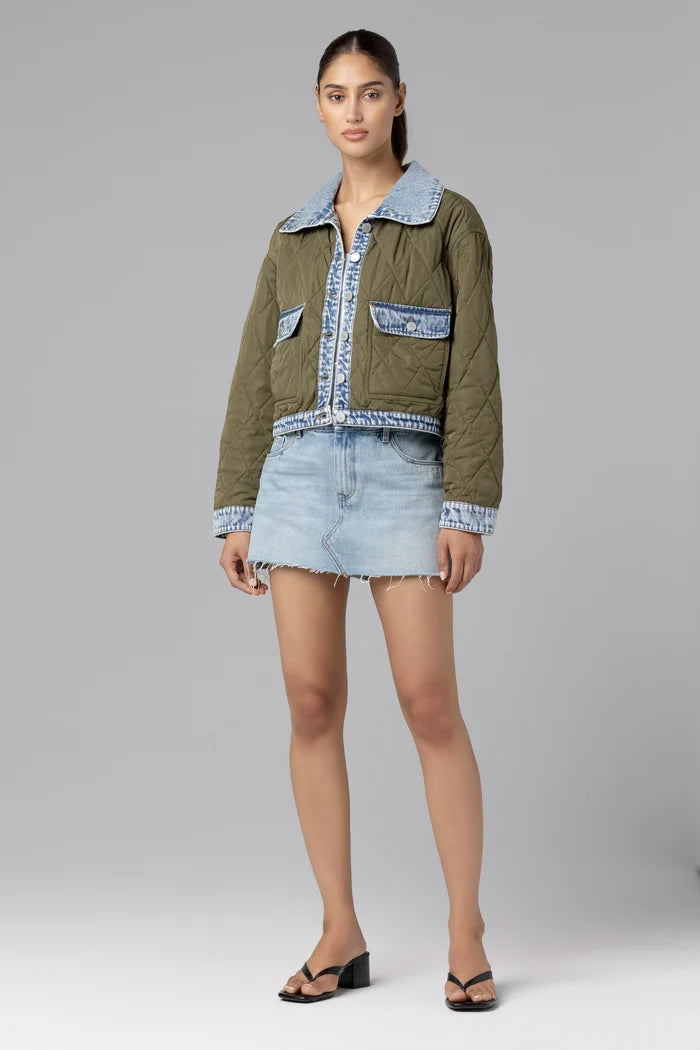 Ice Cold Quilted Jacket in Light Indigo Juniper — view 4