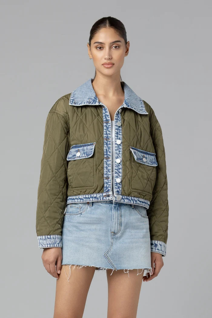 Ice Cold Quilted Jacket in Light Indigo Juniper — view 2
