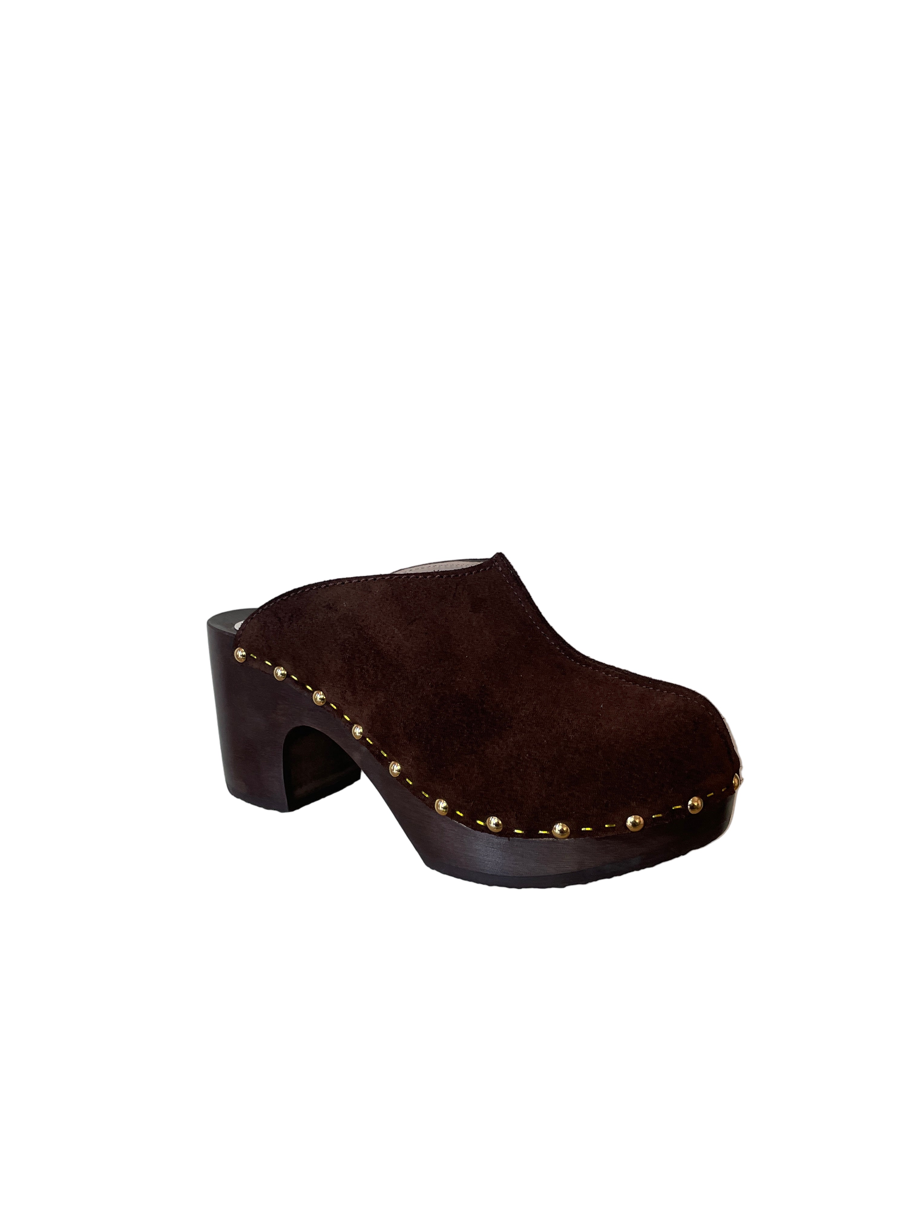Yndies Velvet Clogs in Brown