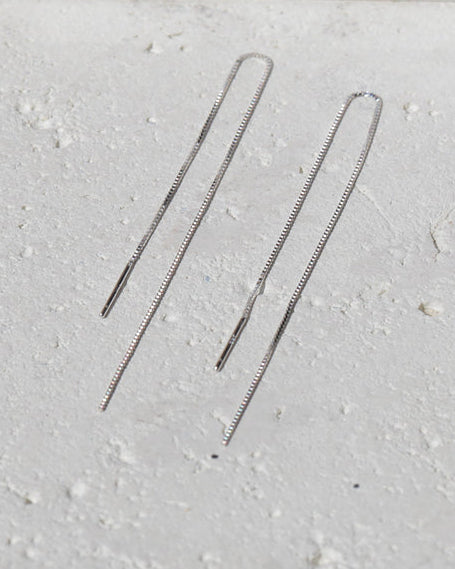 Sterling Silver Chain Threader Earrings