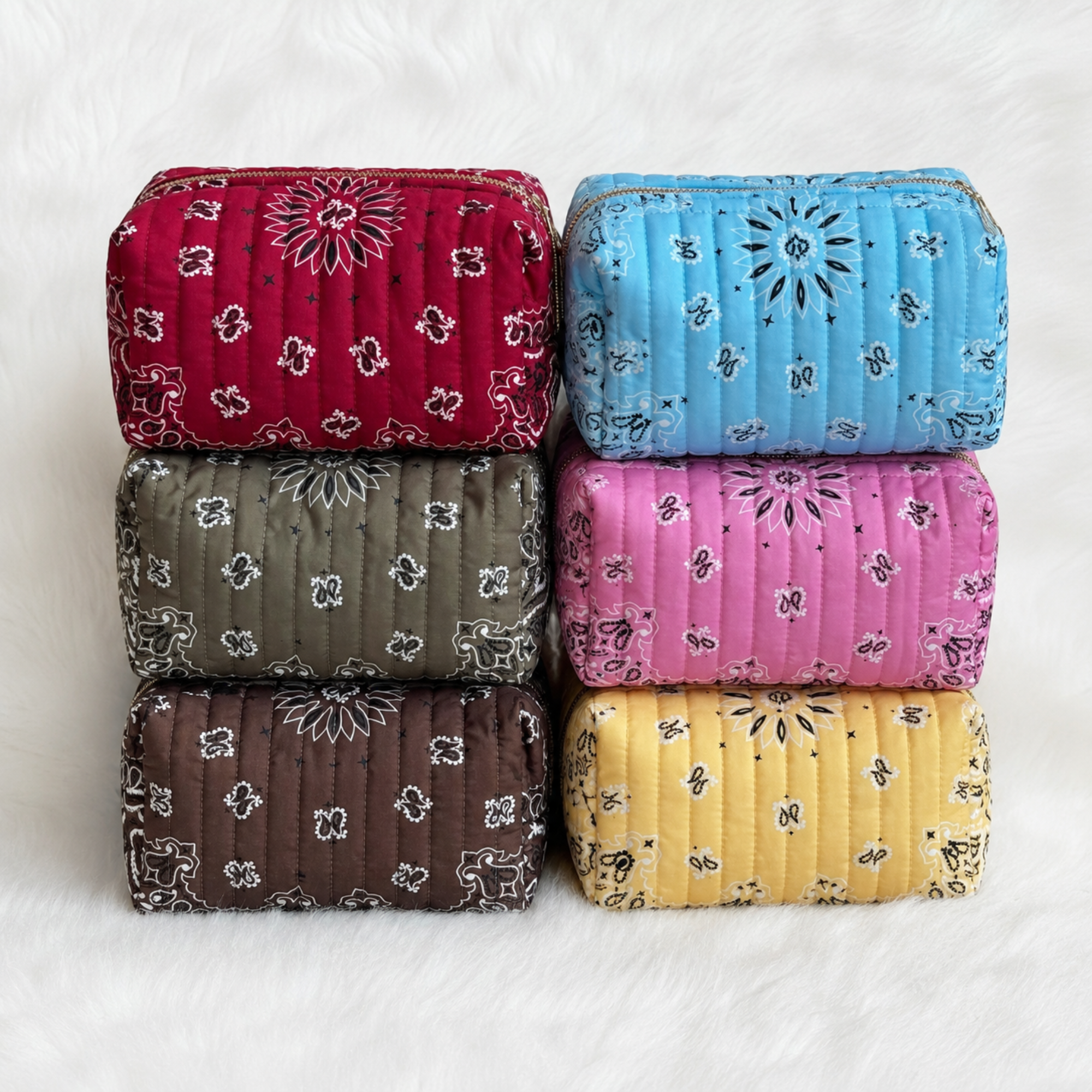 Bandana Cosmetic Case in Red