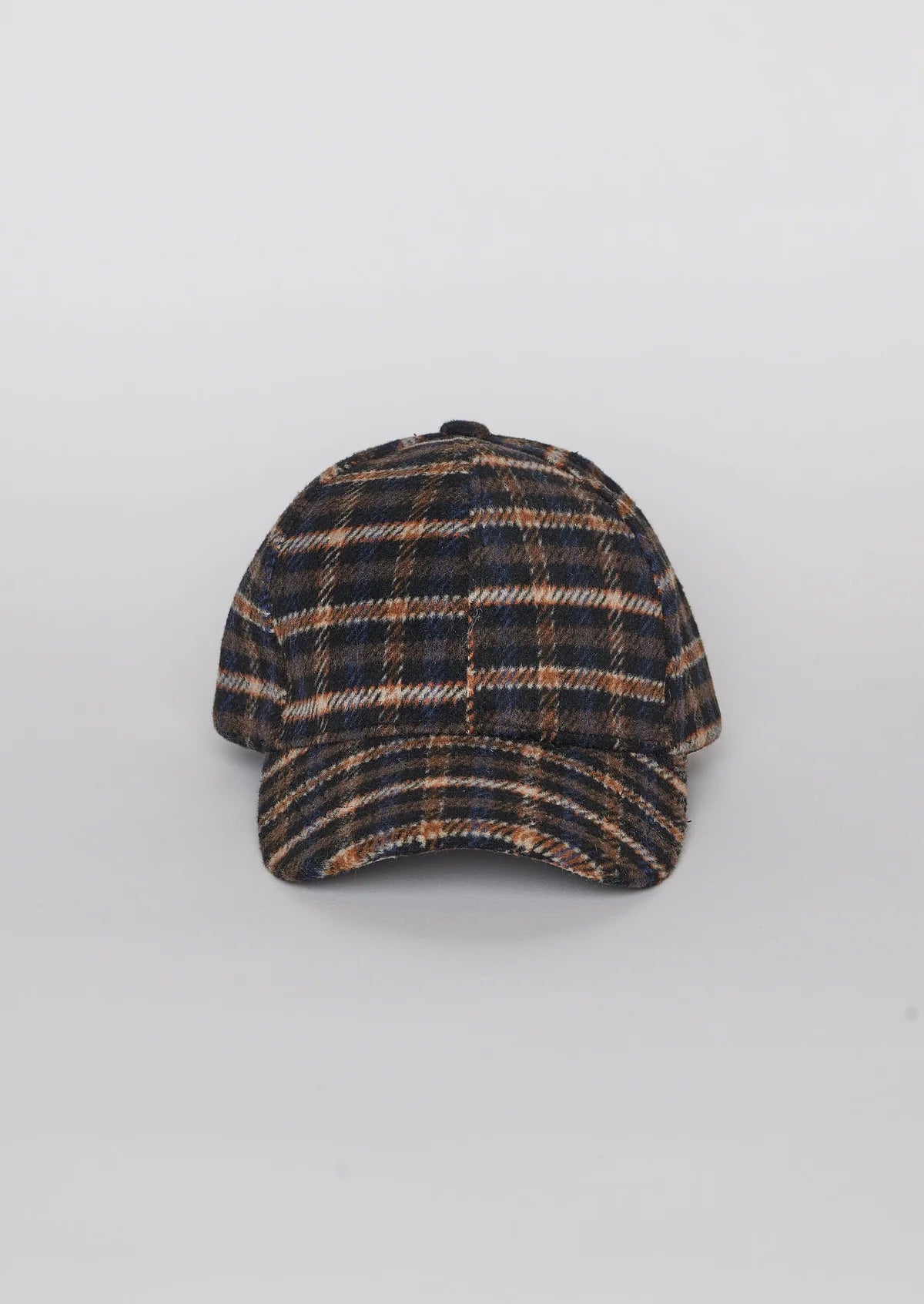 Check Cap in Navy