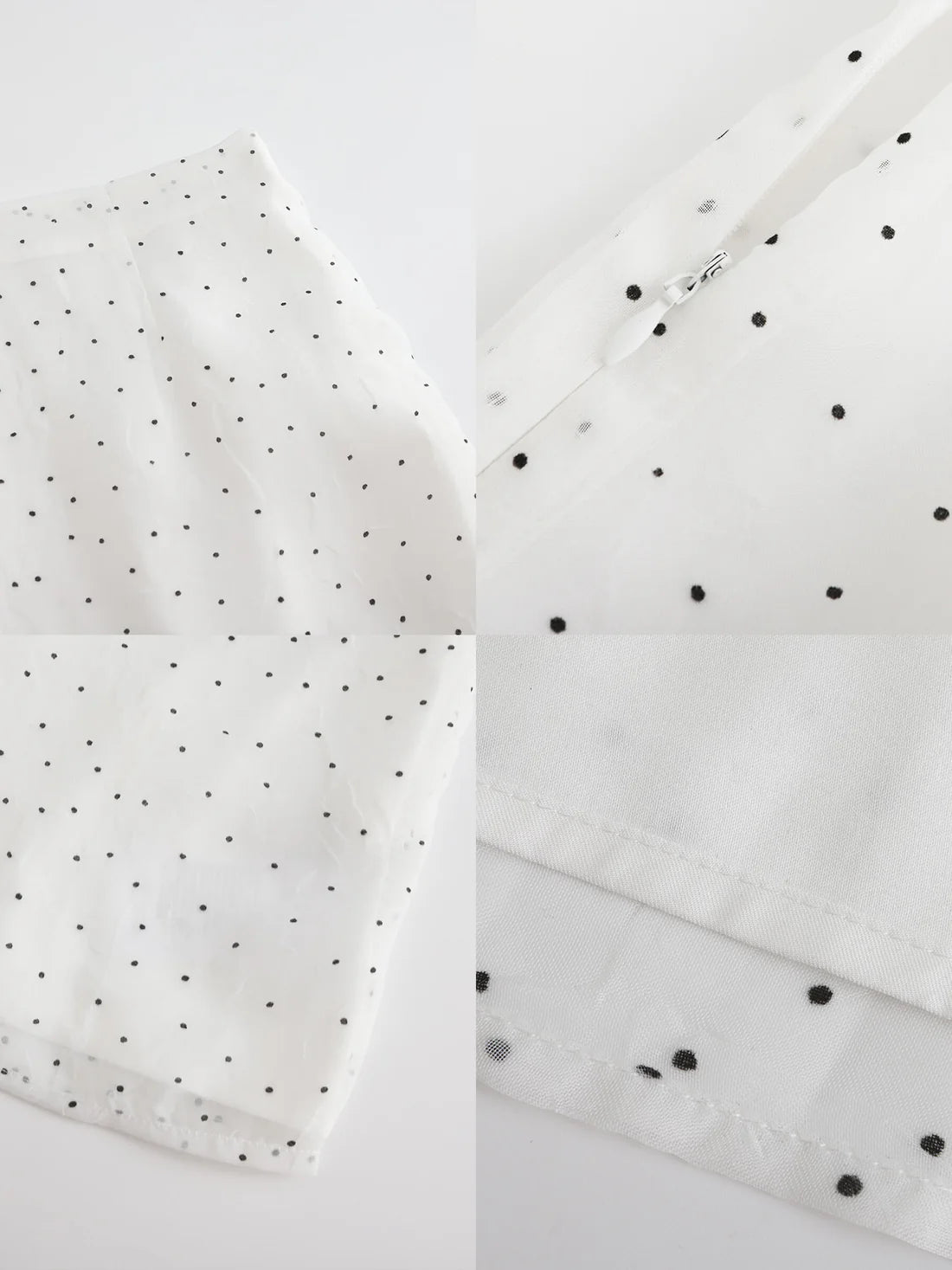 Double Layered Polka Dot Mesh Skirt — view 6