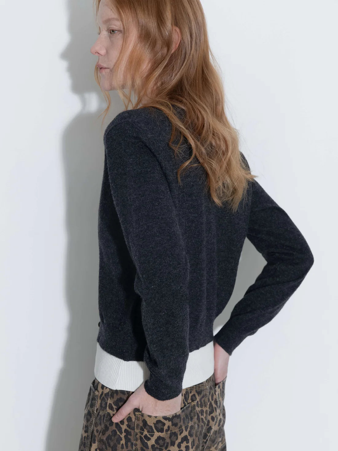Lace Trim Knit Wool Cardigan — view 6