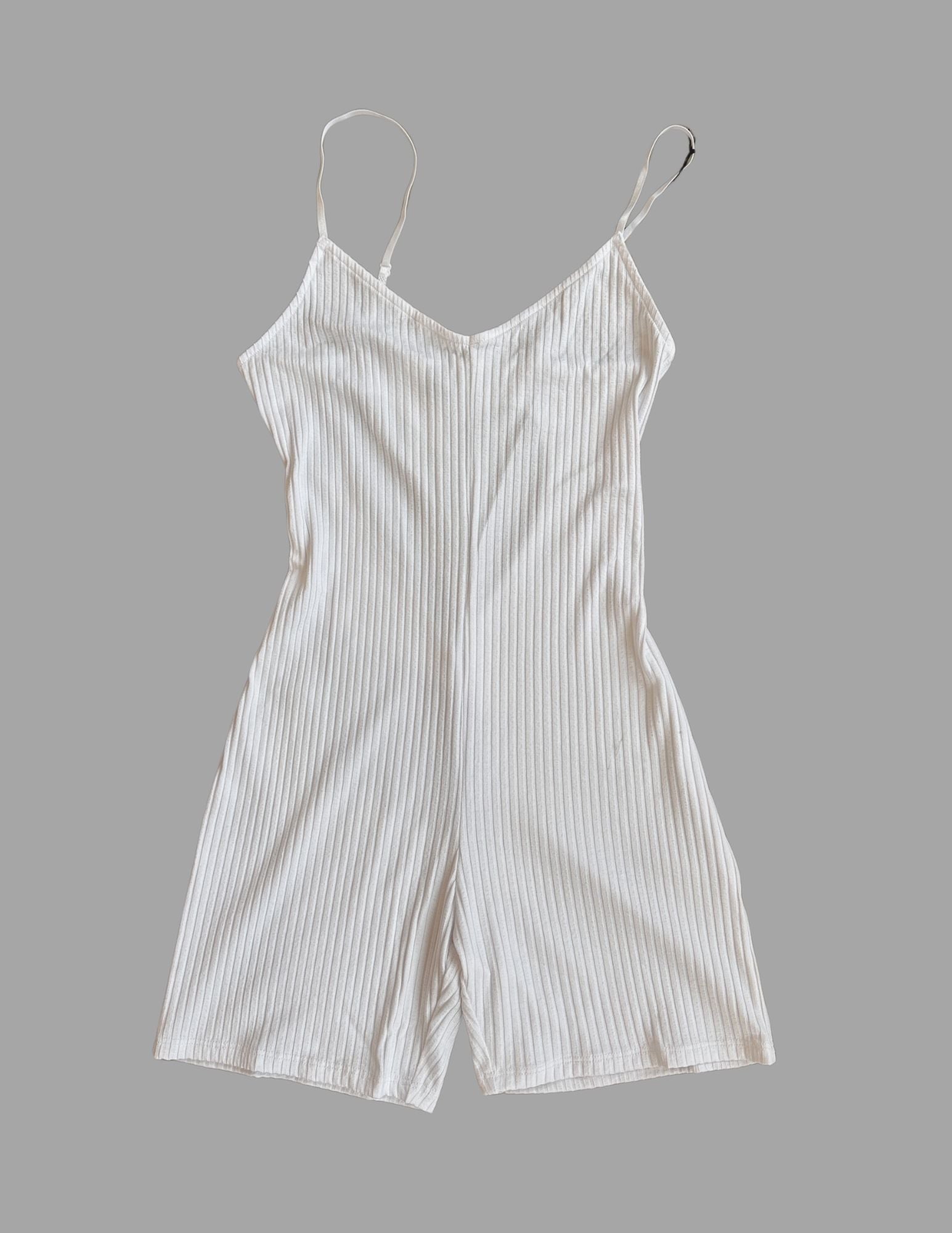 So Fine Eco Rib Heart Onesie in White