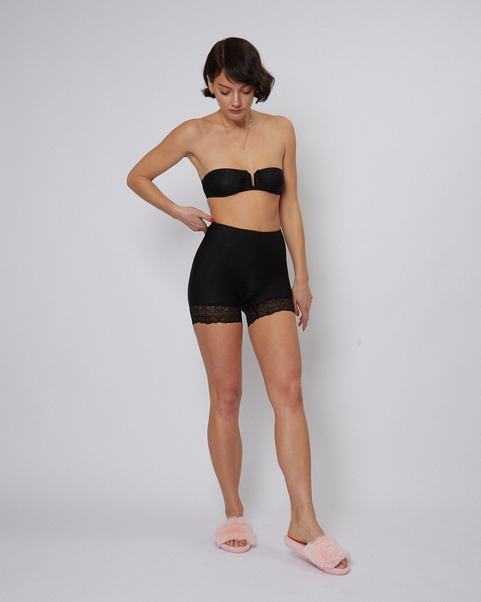 Second Skins Mini Bike Shorts in Black — view 4