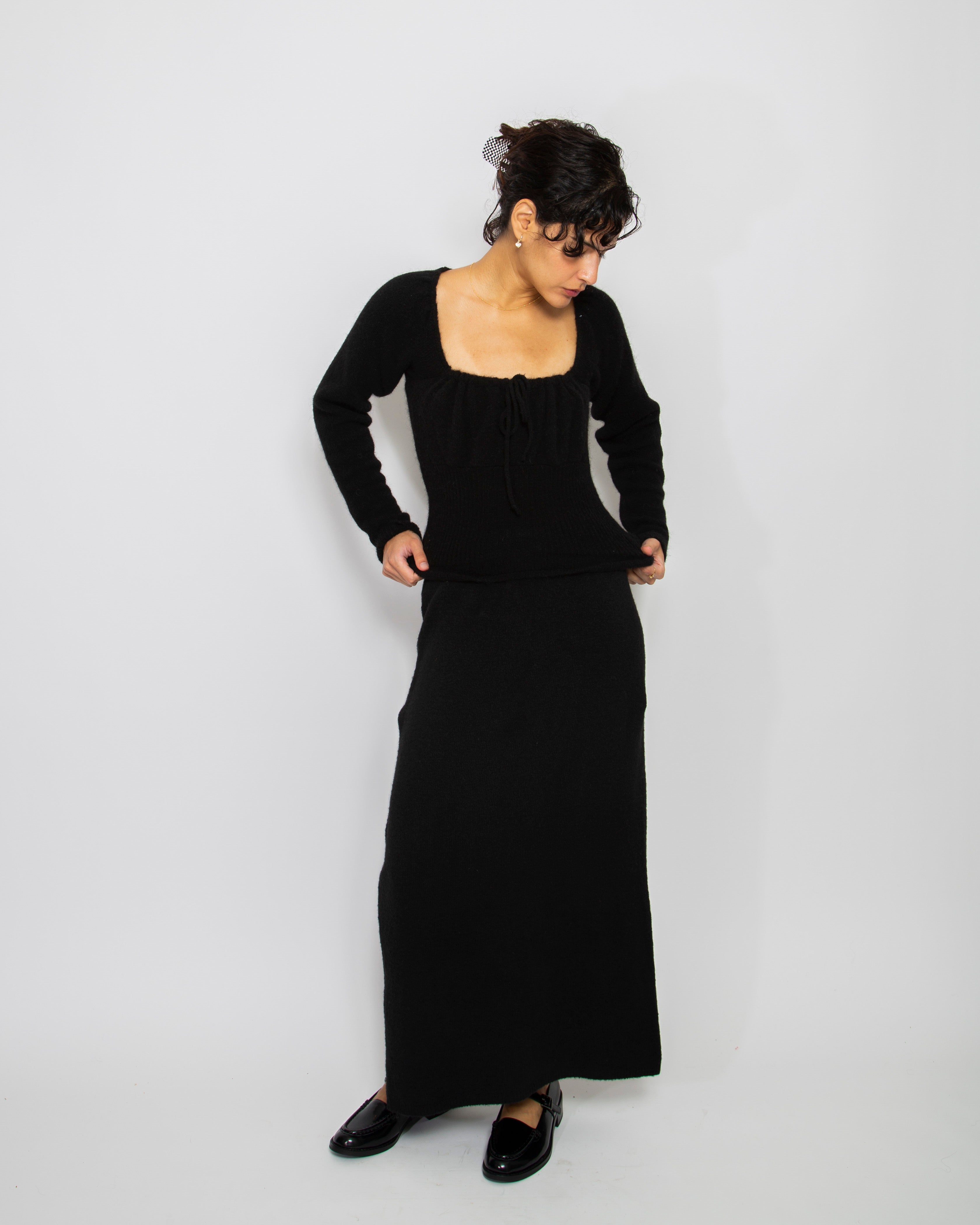 Bella Knit Sweater in Black — view 4