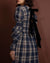 Ruby Shirred Midi Dress in Check