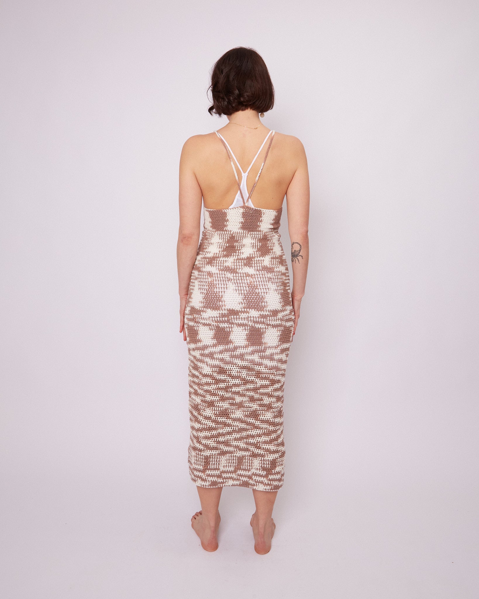 IPO Crochet Dress in Pebble