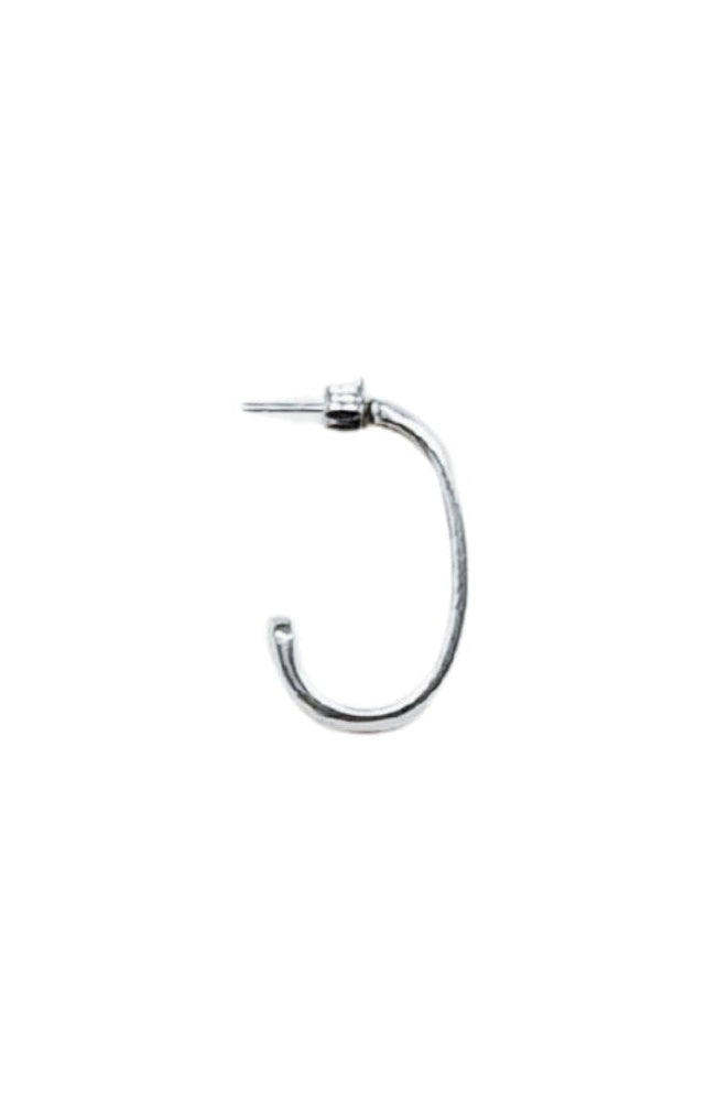 Sterling Silver Oblong Open Hoop Earrings