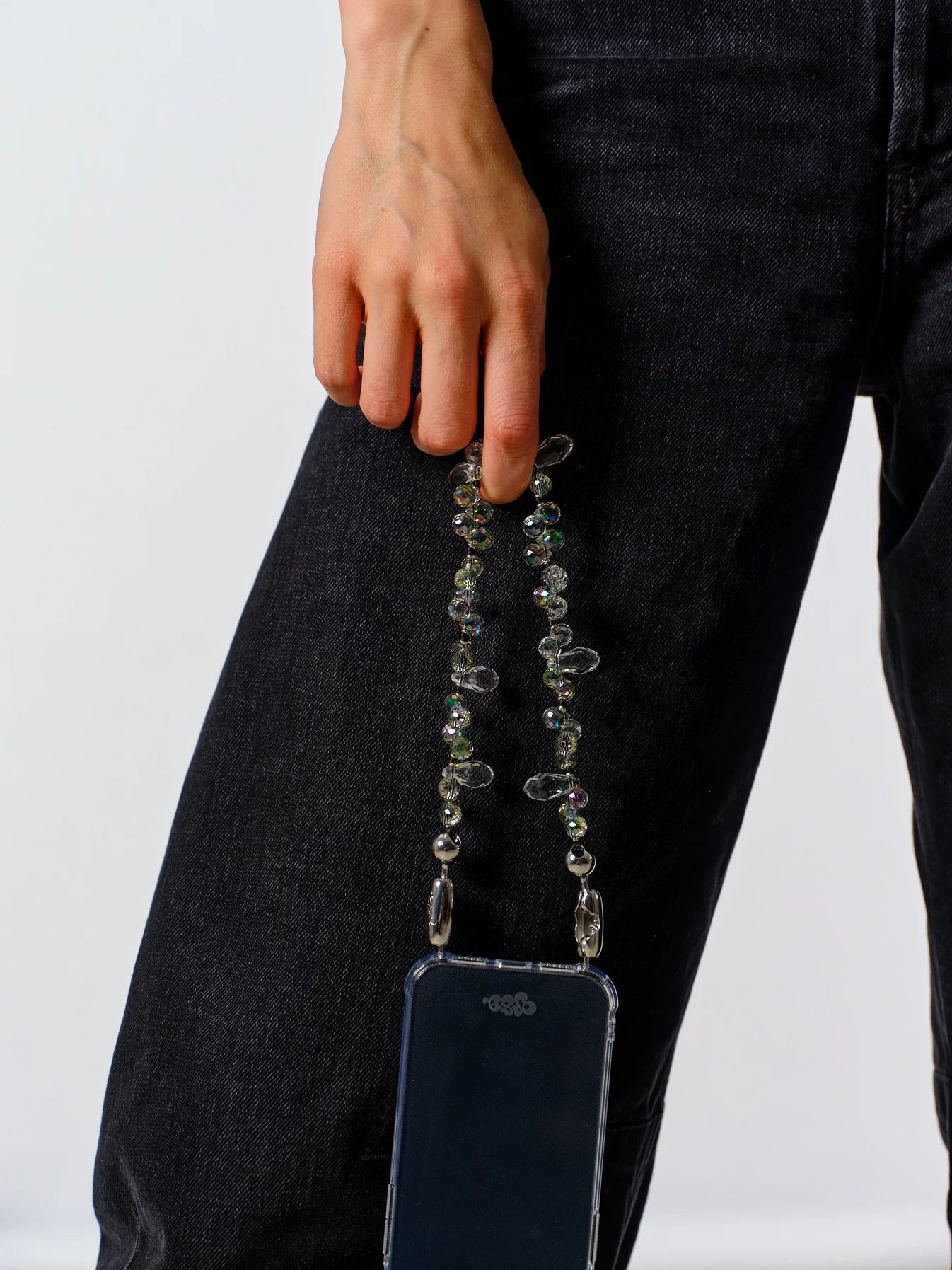 Faceted Crystal Wristlet Phone Strap — view 3