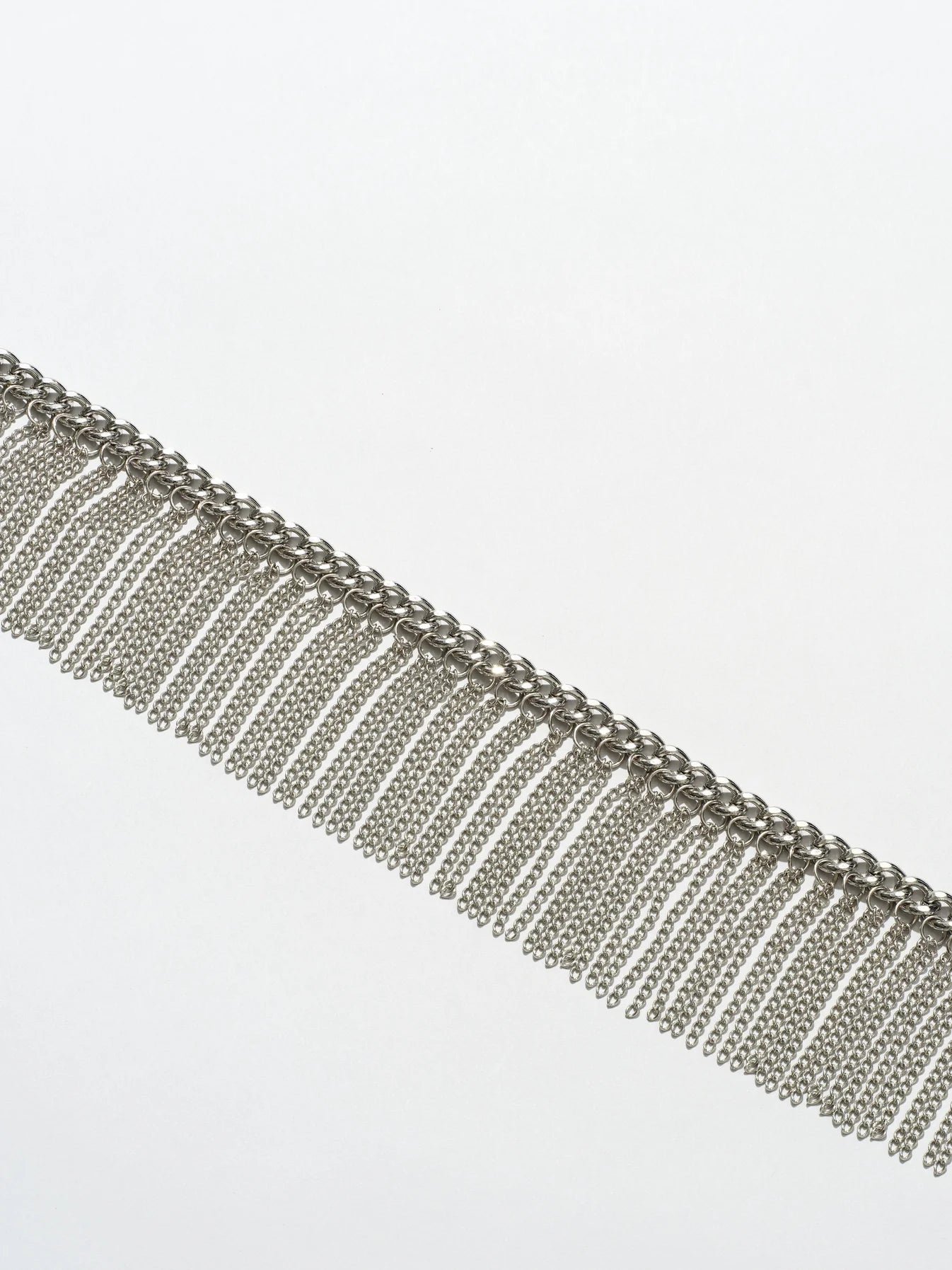 Fringe Chain Wristlet Phone Strap in Rhodium — view 3