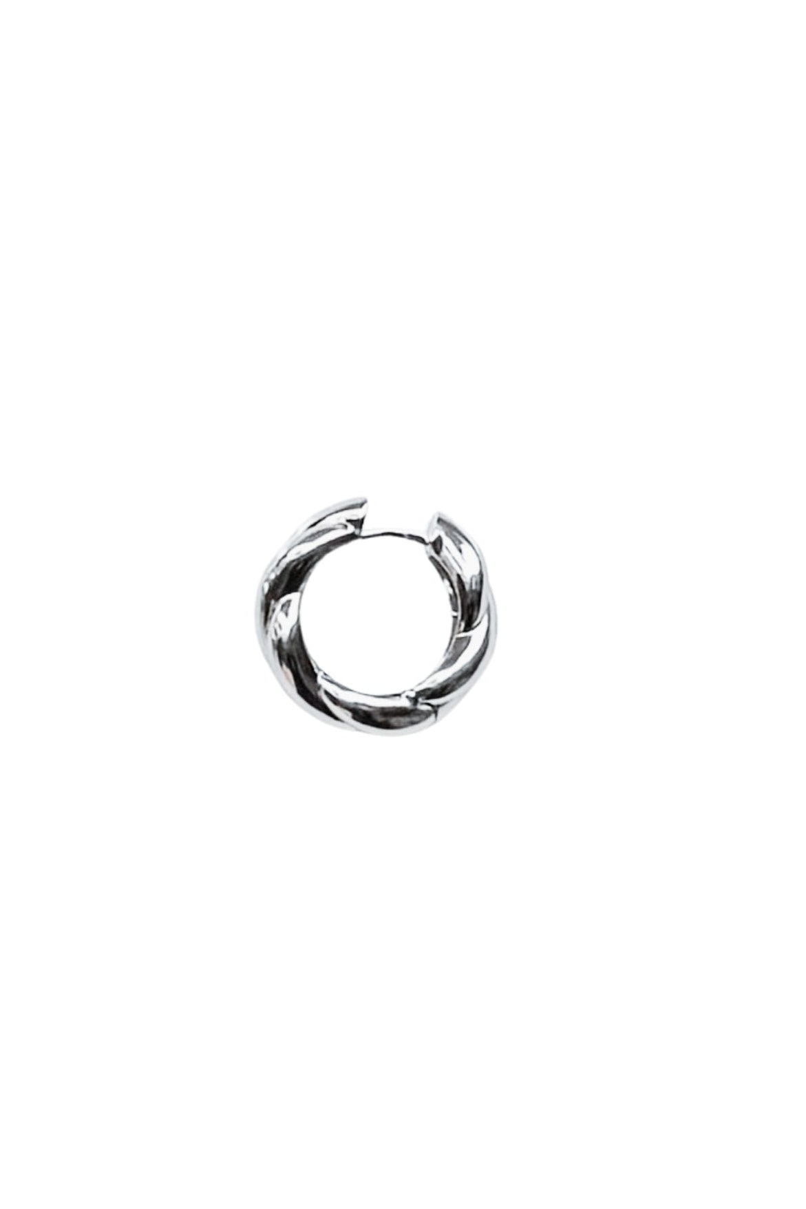 Sterling Silver Braided Hoop Earrings