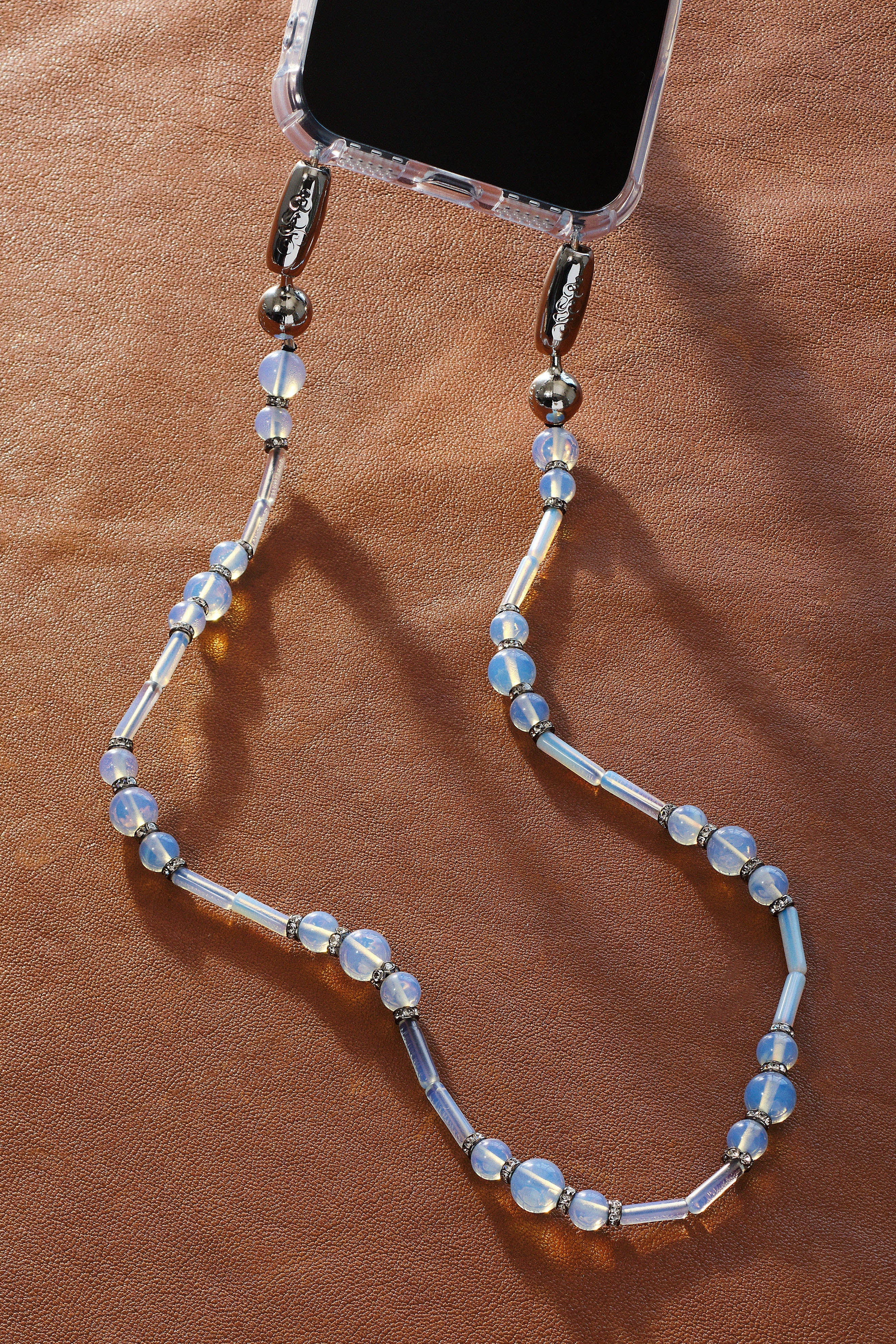 Helios Shoulder Phone Strap in Moonstone — view 2