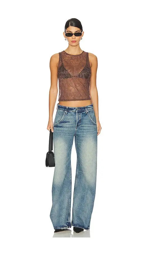 Go Ask Alice Vintage Tank in Chaga — view 3