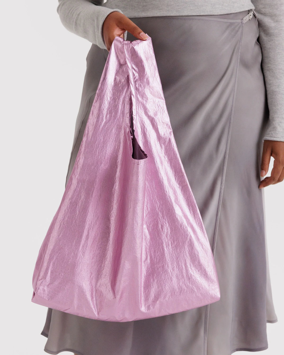 Standard Baggu in Blush Metallic — view 2