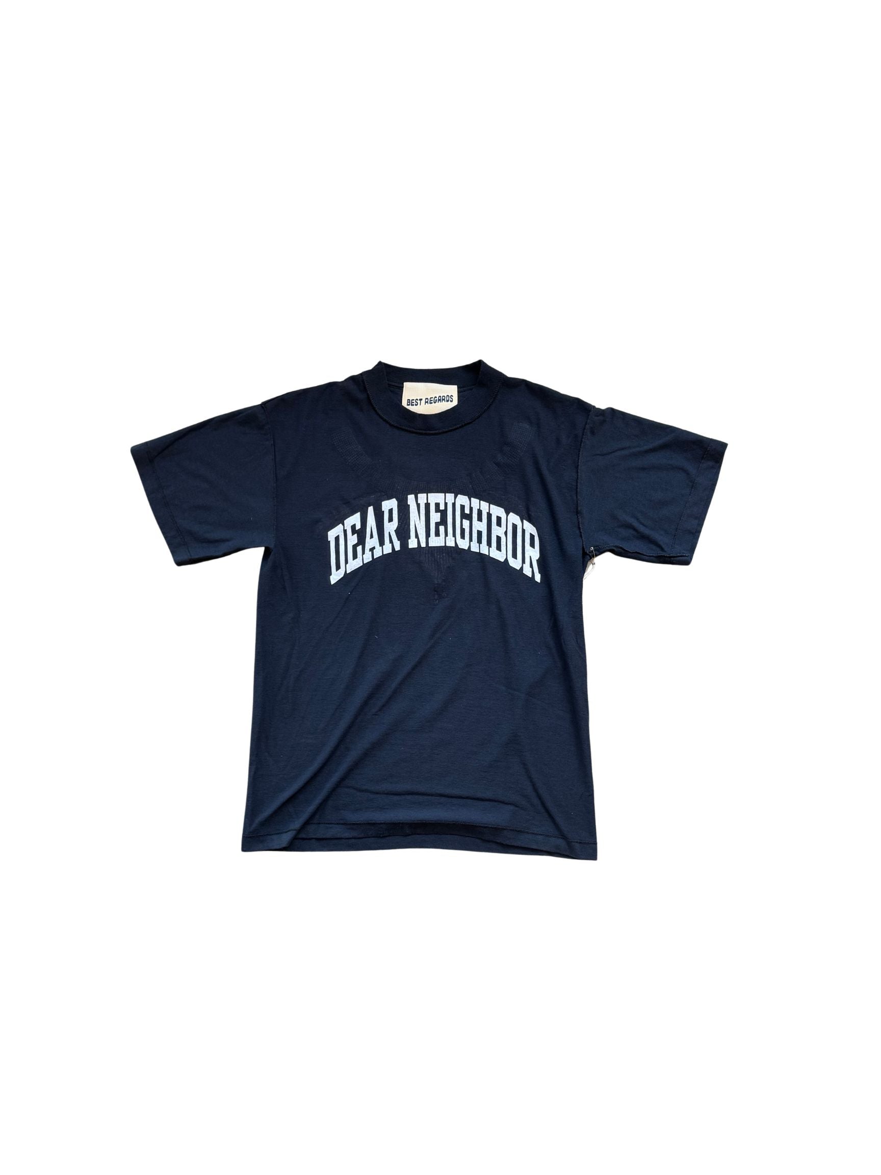 Dear Neighbor Varsity Tee in Black