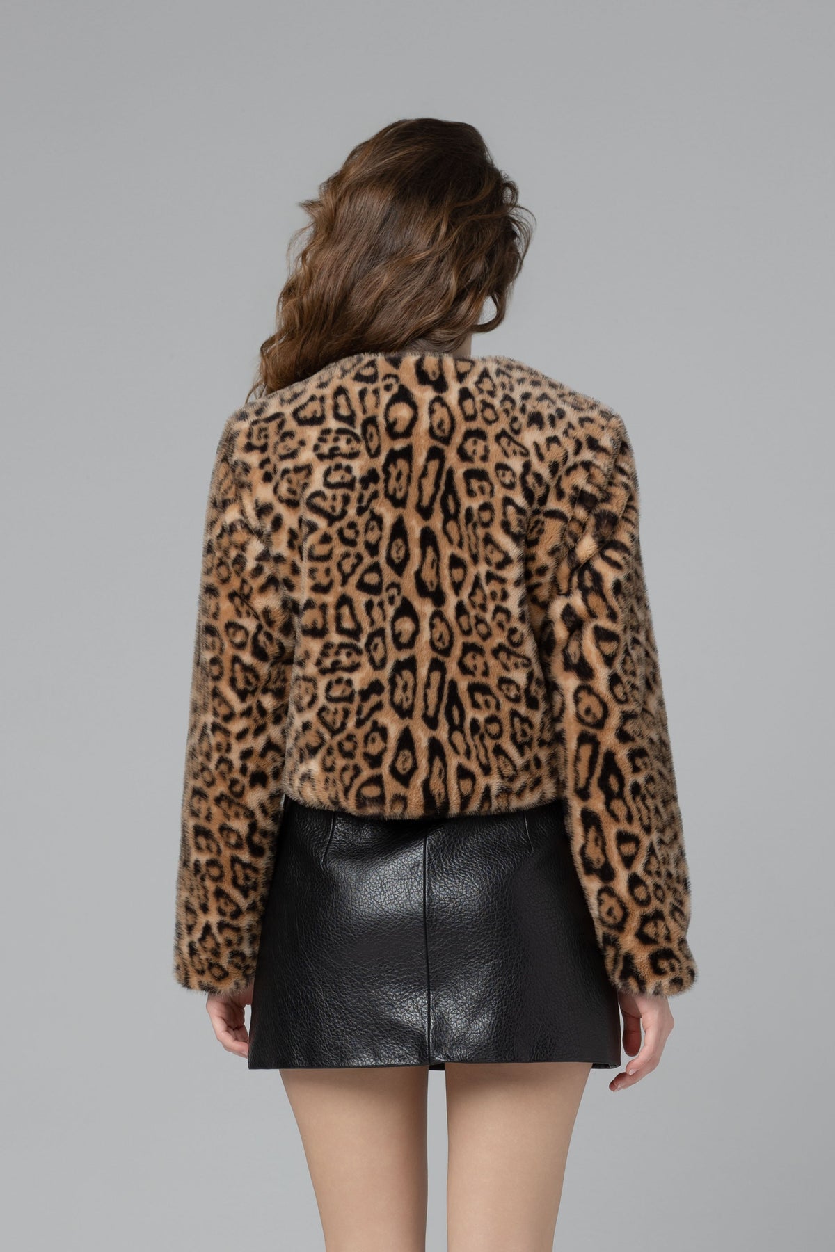 Animal Instinct Faux Fur Jacket in Leopard — view 5