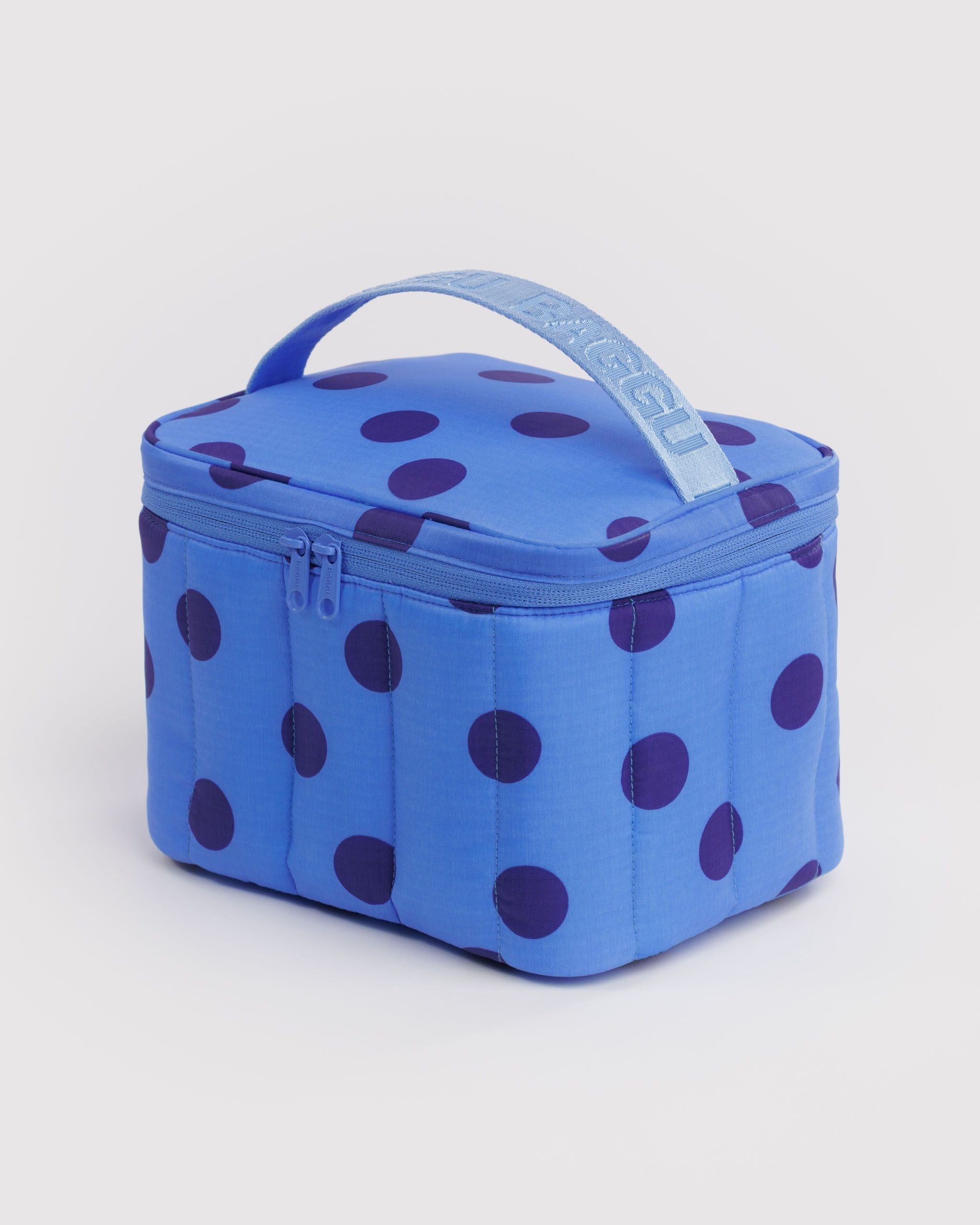 Baggu Puffy Lunch Bag in Blue Polka Dot — view 1