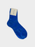Laminated Metallic Sock in Sparkling Blue