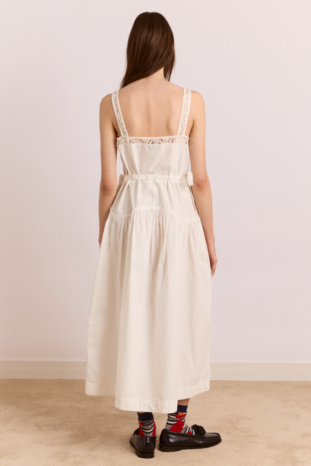 Campbell Midi Dress in White — view 4