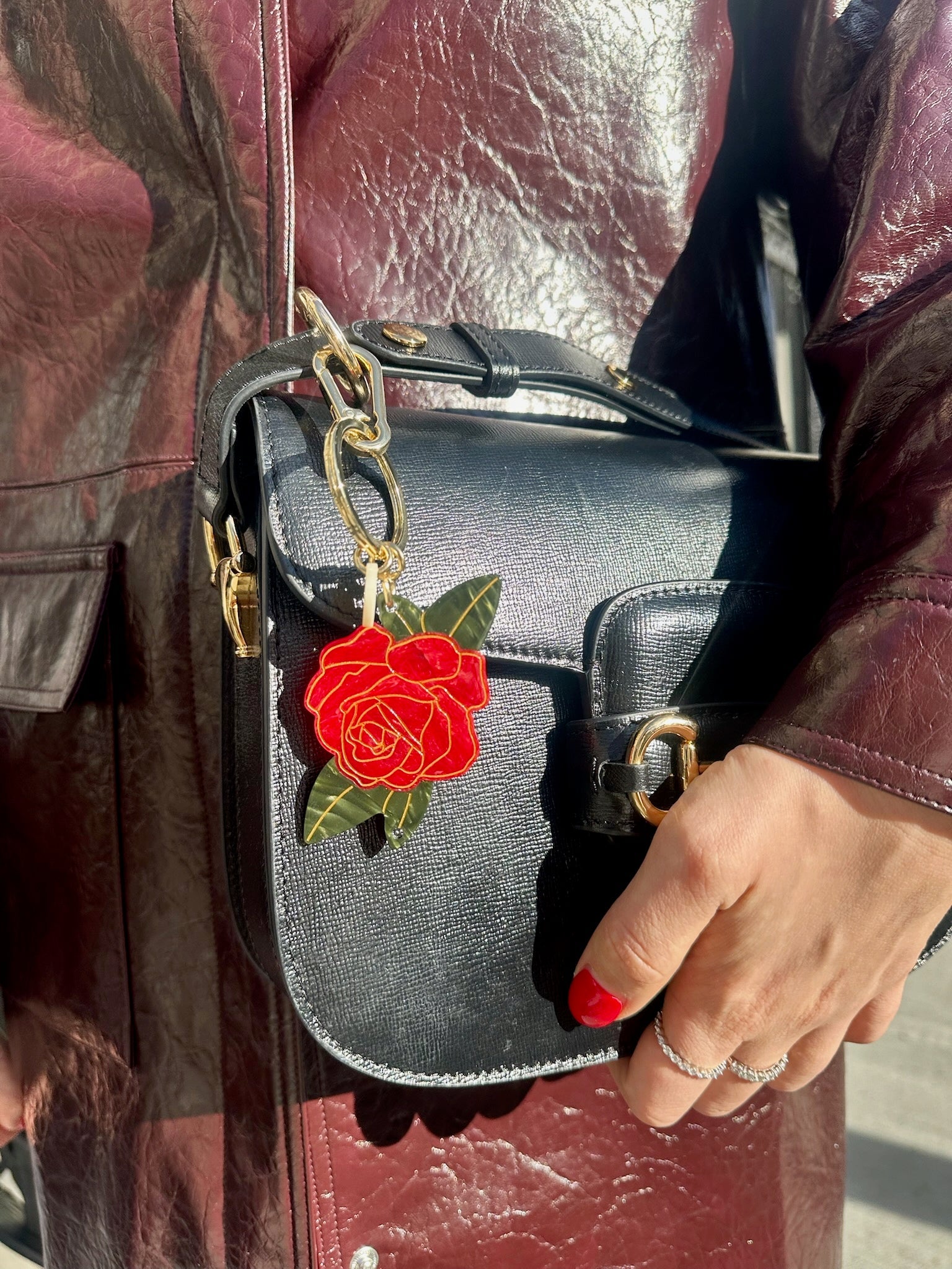 Rose Bag Charm + Keychain — view 7