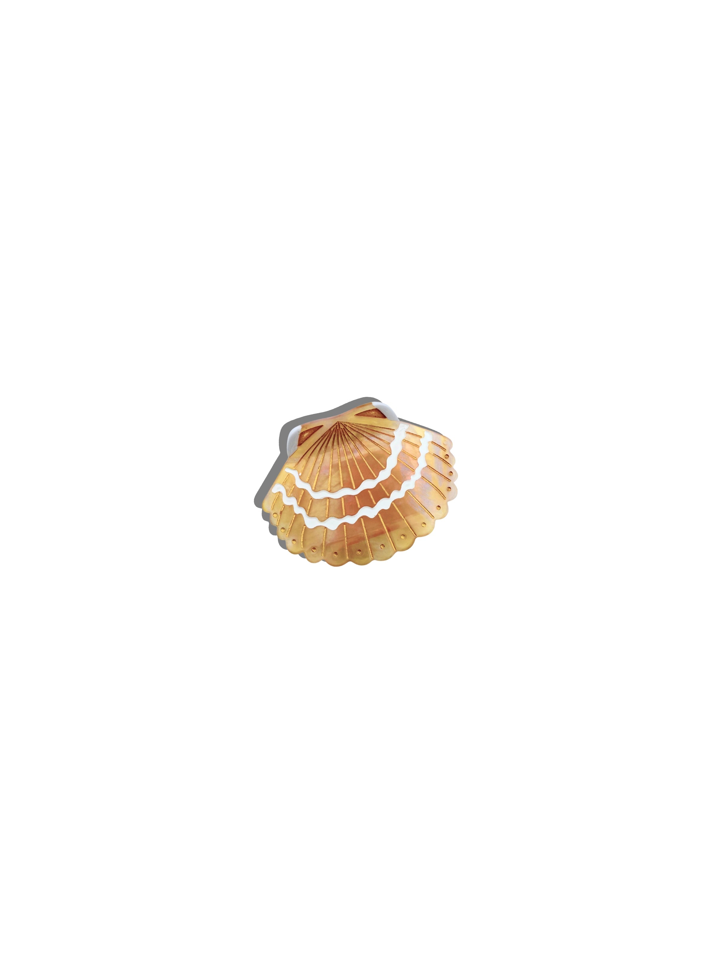 Solar Eclipse Mini Seashell Claw Clip in Mother of Pearl